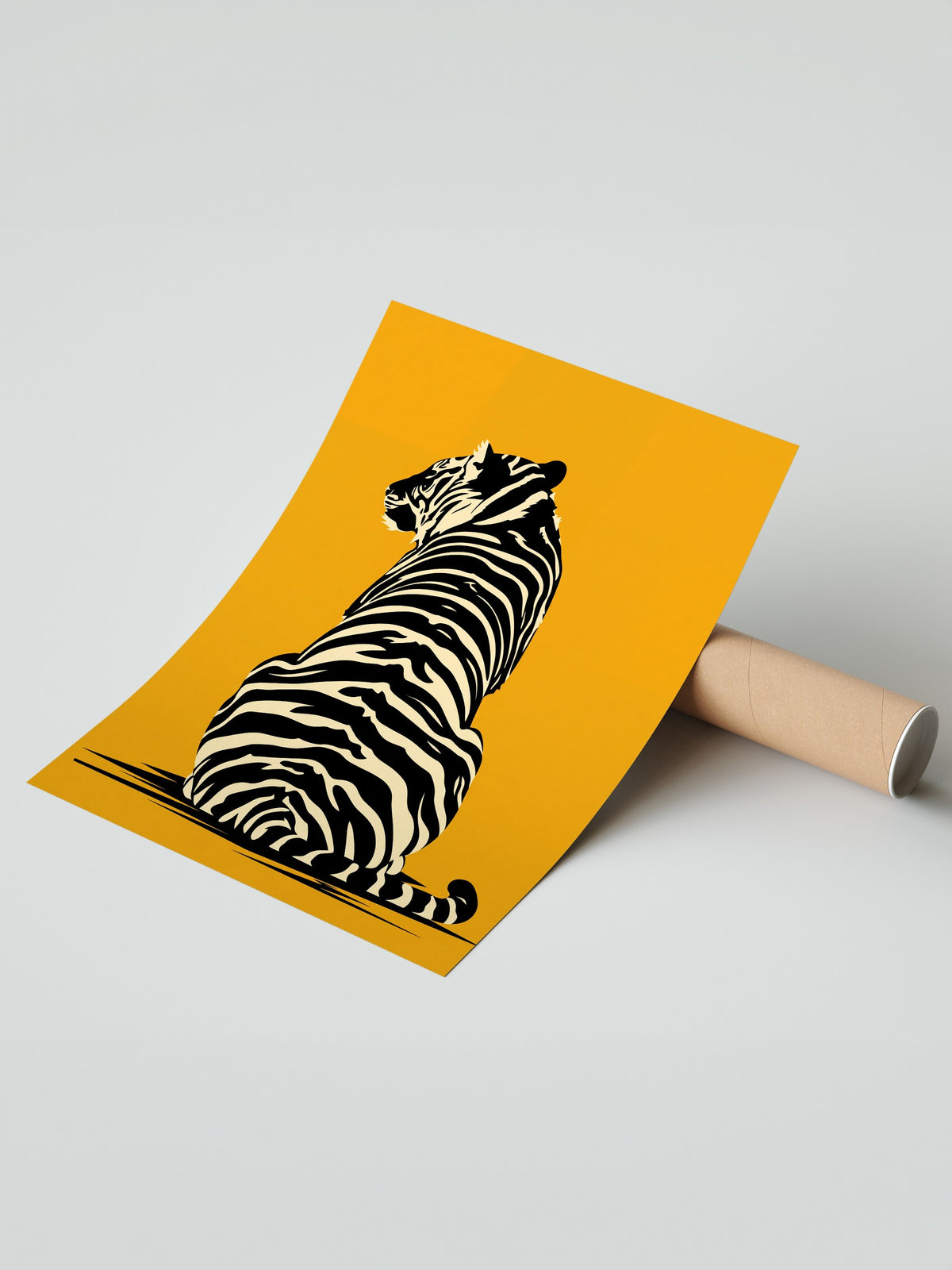 Sırtı Dönük Kaplan Çerçevesiz Poster