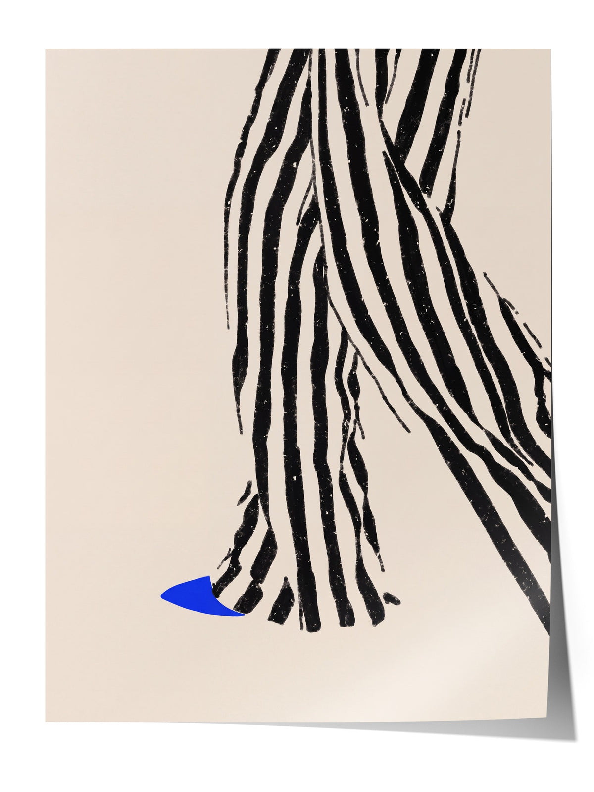 Zebra Desenli Soyut Çizim Çerçevesiz Poster