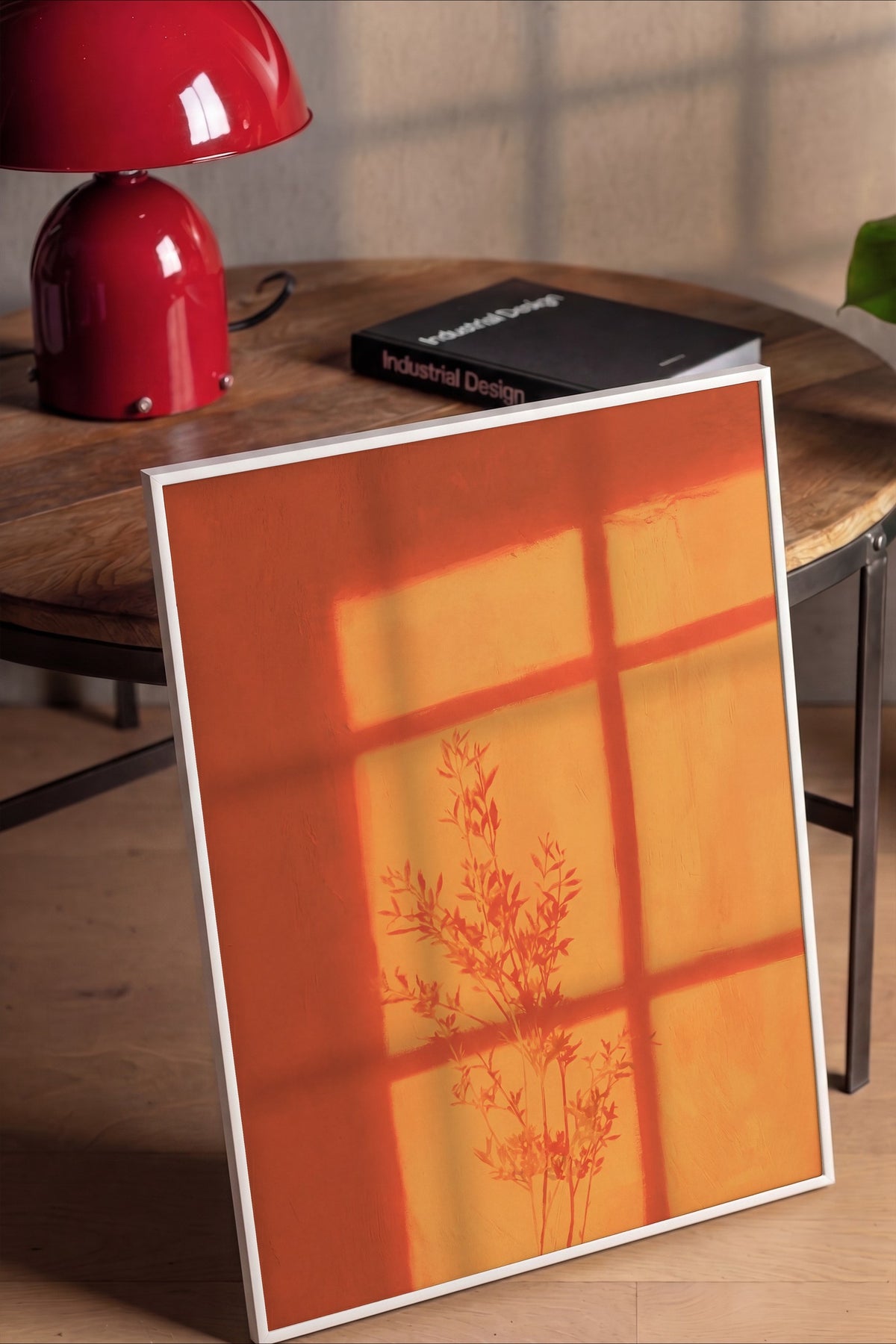 Gölge ve Pencere Yansıması Poster – Beyaz Çerçeveli Tablo
