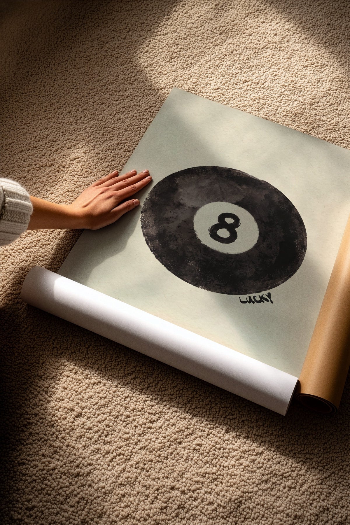 8 Lucky Çerçevesiz Poster