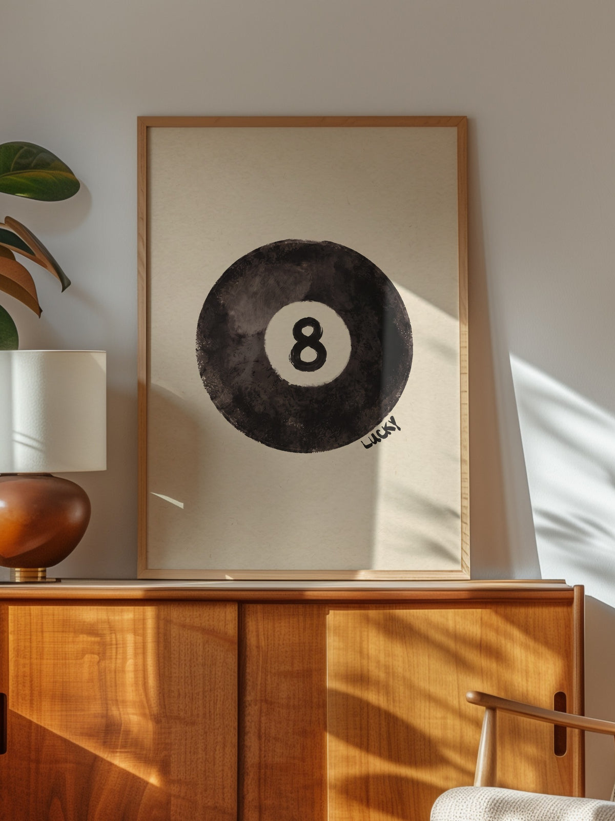 8 Lucky Poster – Ahşap Çerçeveli Tablo