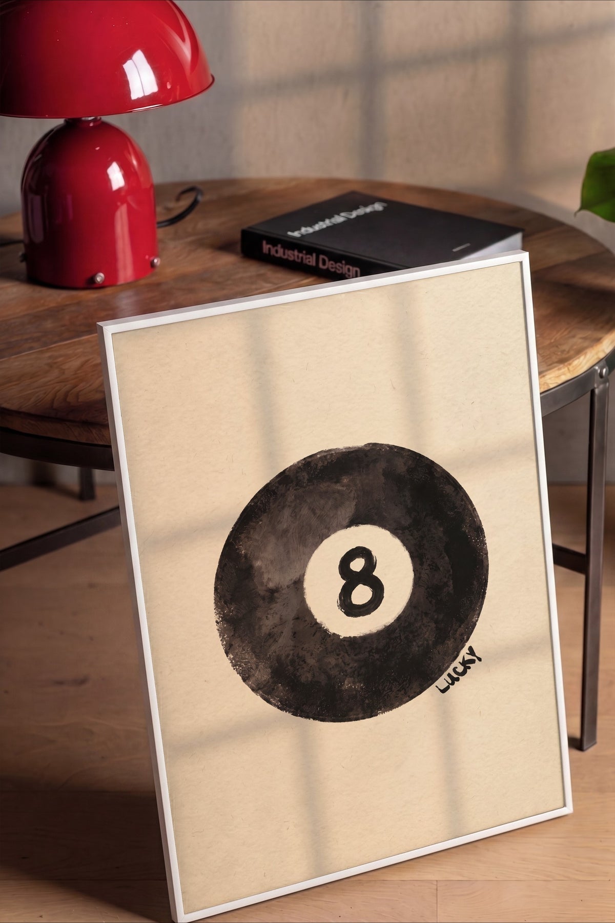8 Lucky Poster – Beyaz Çerçeveli Tablo