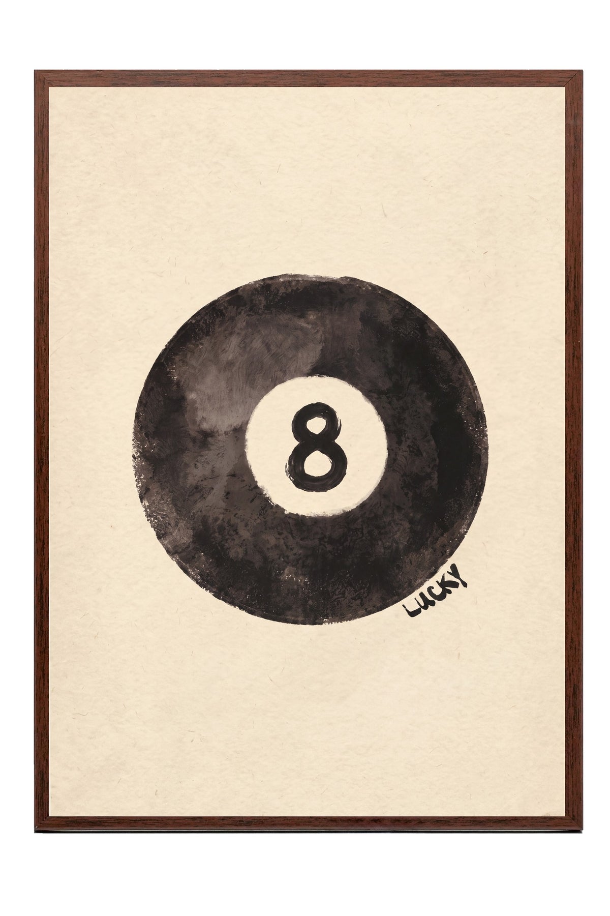 8 Lucky Poster – Kahverengi Çerçeveli Tablo