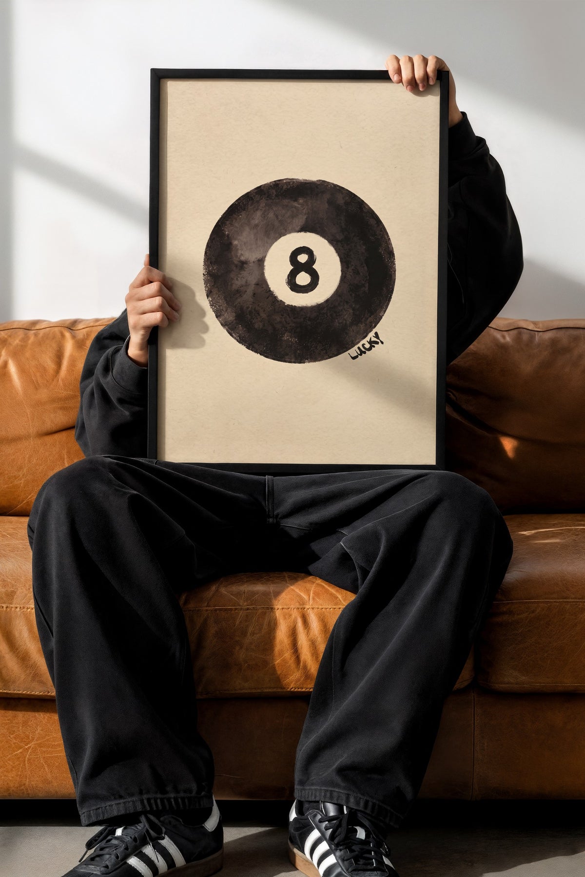 8 Lucky Poster – Siyah Çerçeveli Tablo