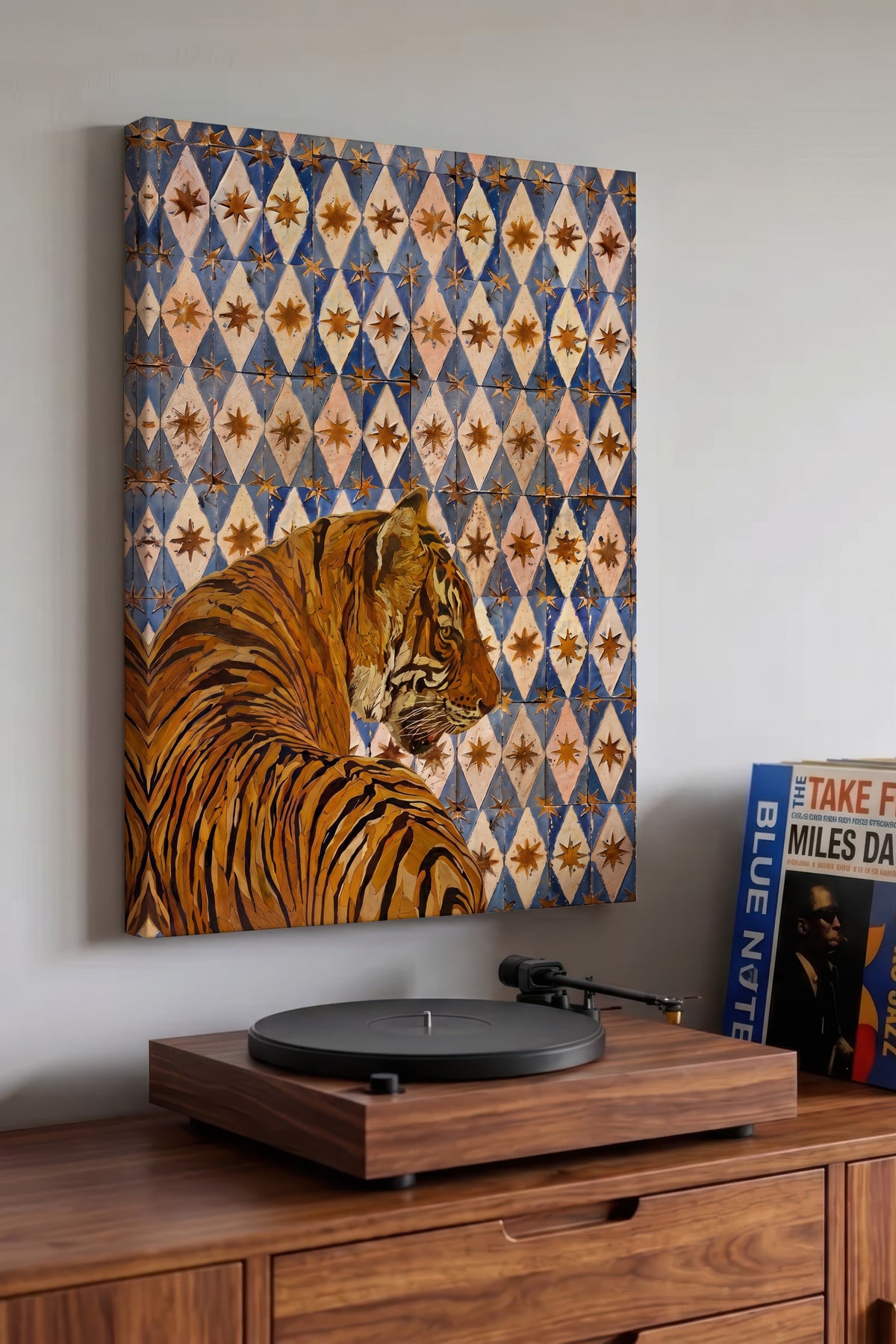 Mozaik Kaplan Deseni Kanvas Tablo