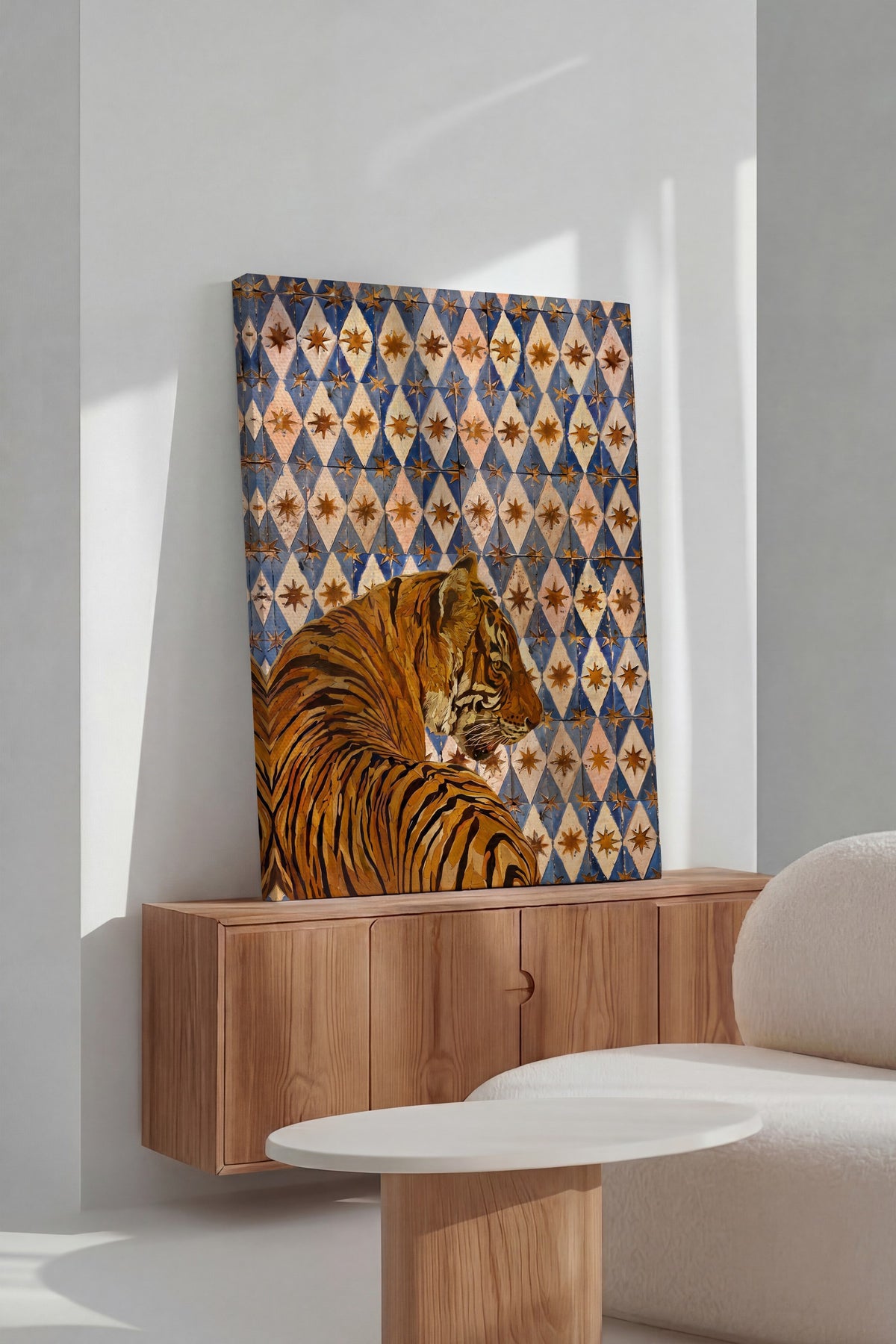 Mozaik Kaplan Deseni Kanvas Tablo