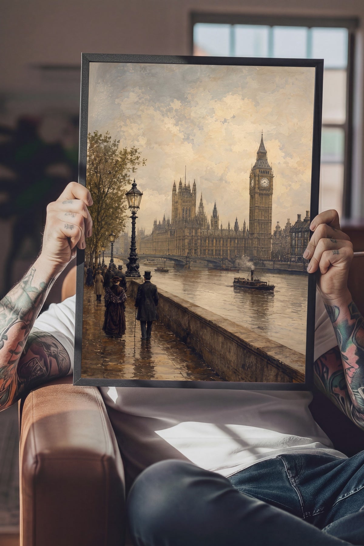 Big Ben ve Parlamento Binası Poster – Siyah Çerçeveli Tablo