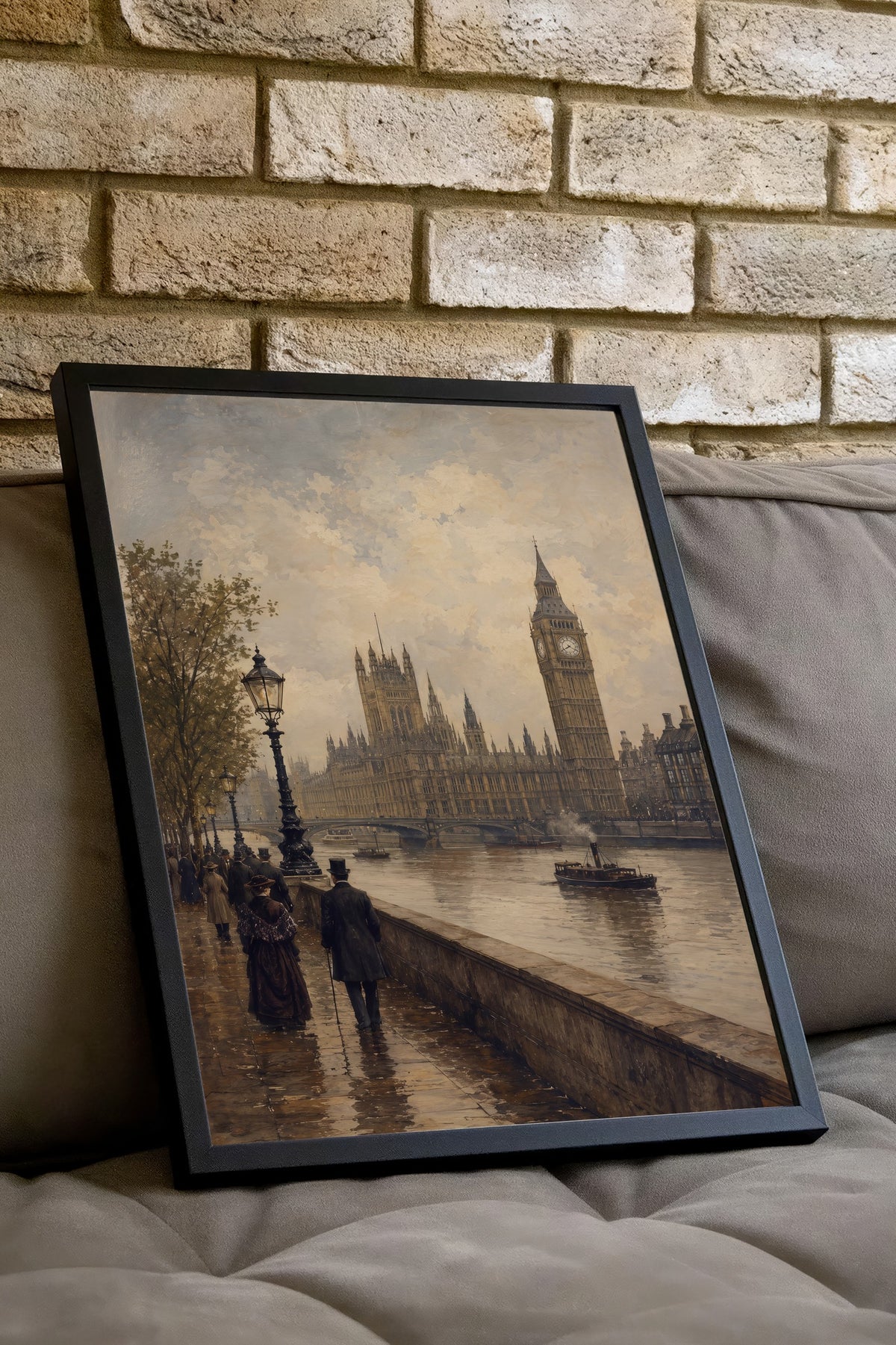 Big Ben ve Parlamento Binası Poster – Siyah Çerçeveli Tablo