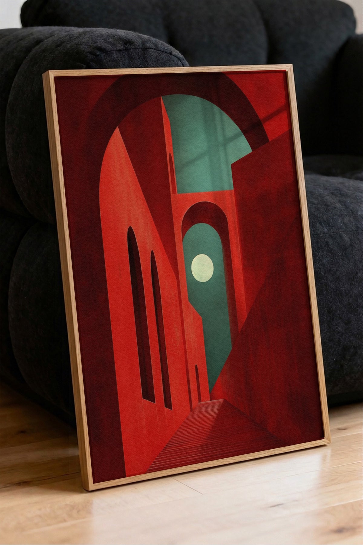 Kızıl Kemerler ve Ay Işığı Poster – Ahşap Çerçeveli Tablo