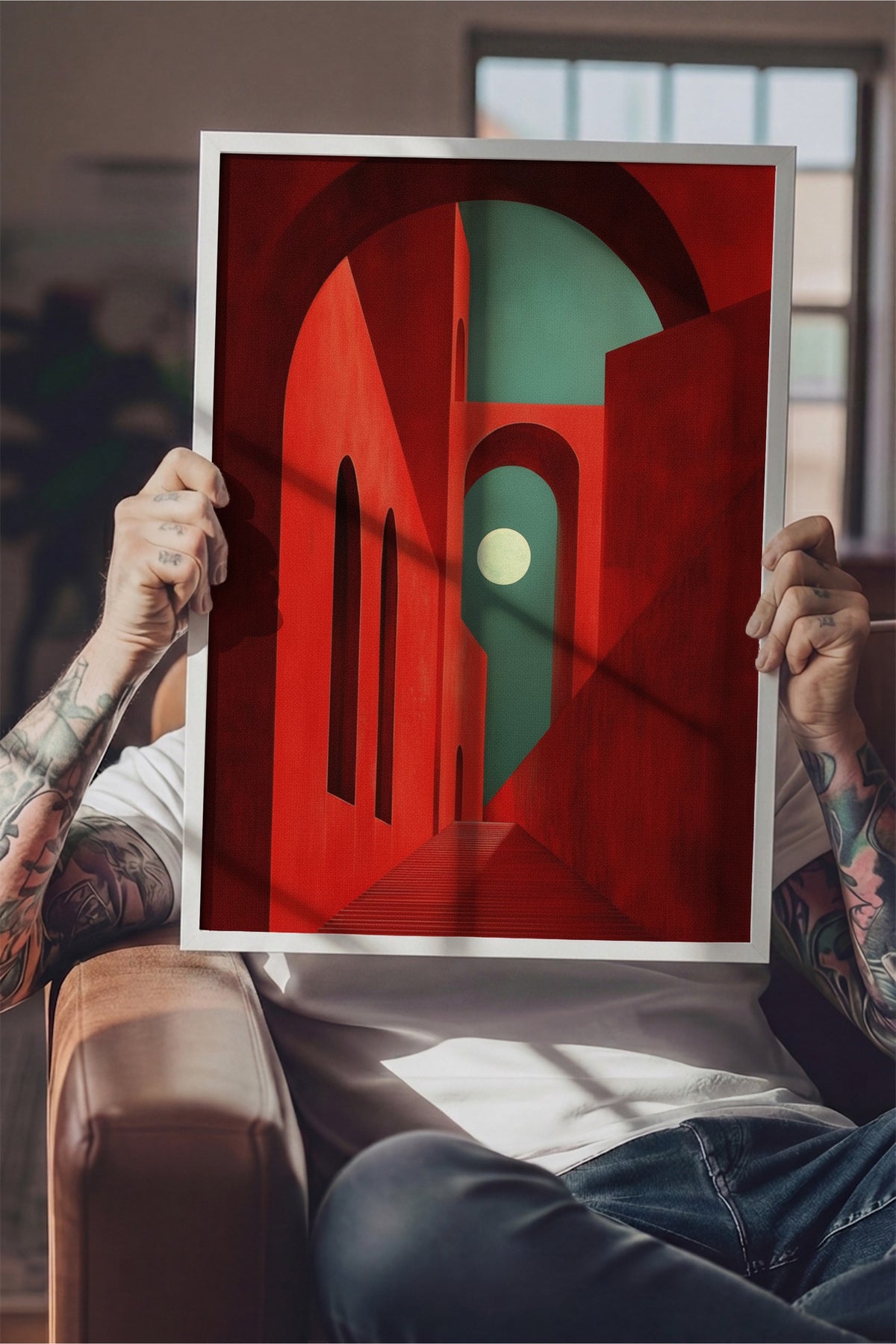 Kızıl Kemerler ve Ay Işığı Poster – Beyaz Çerçeveli Tablo