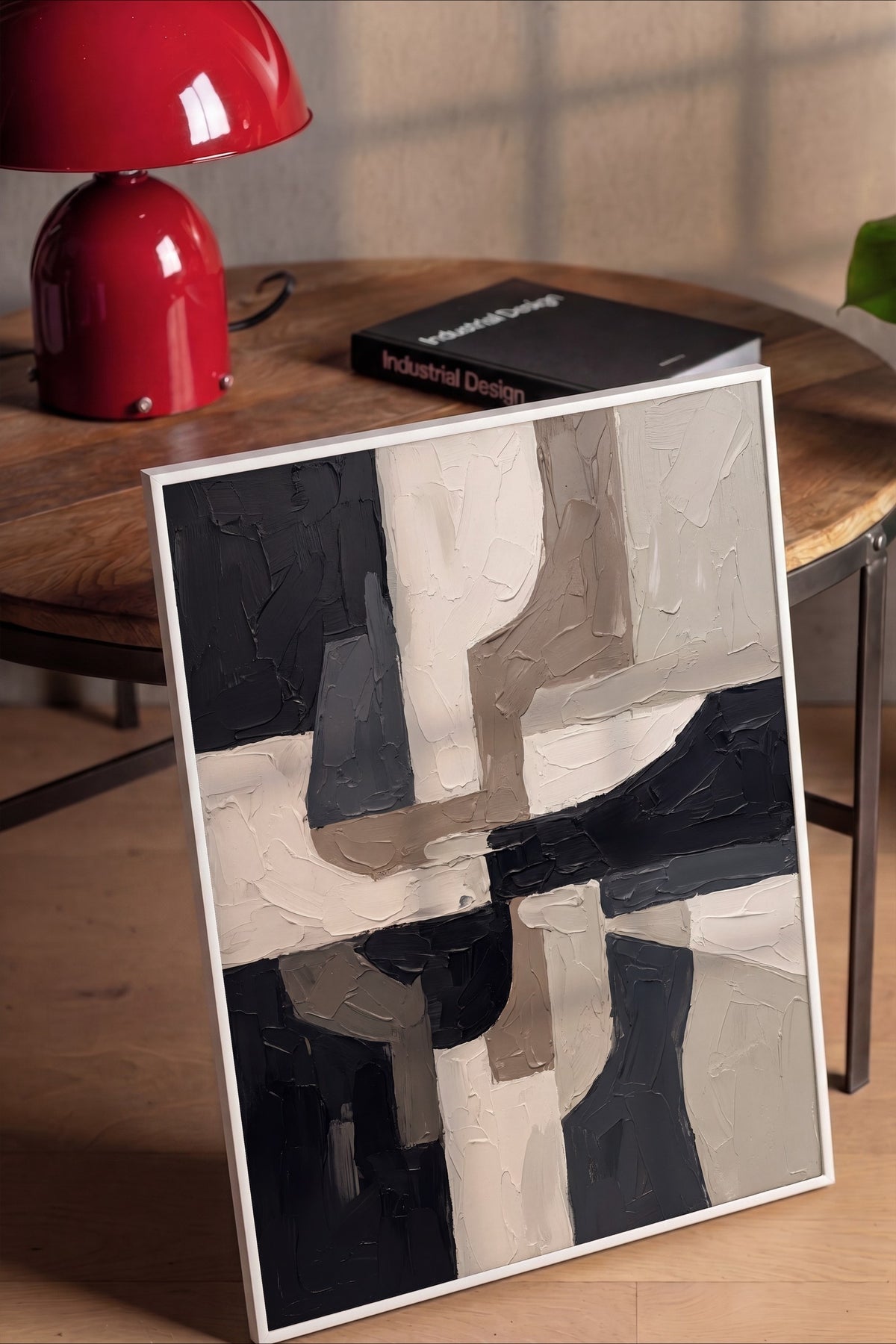 Geometrik Kesişimler Poster – Beyaz Çerçeveli Tablo