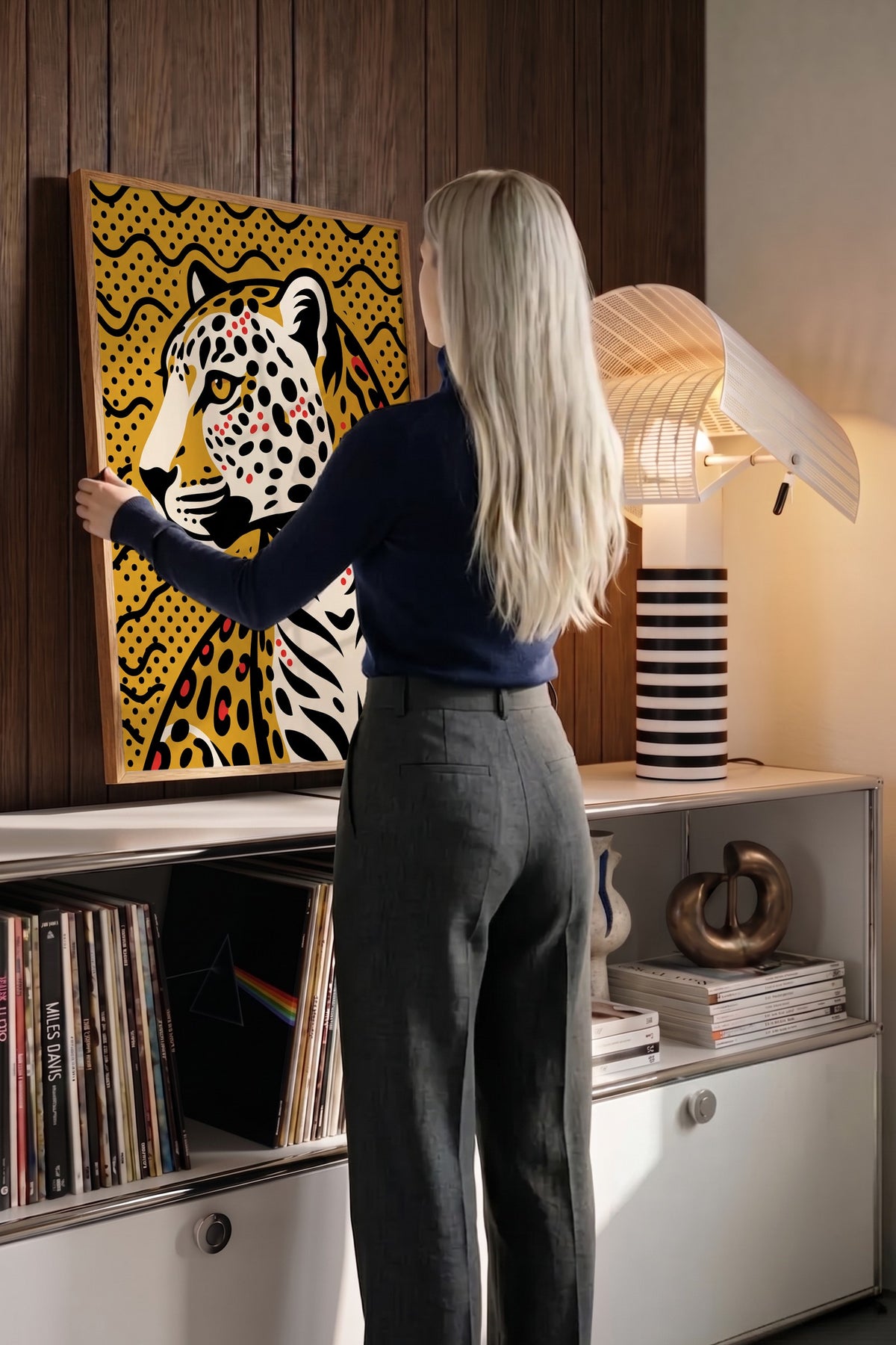 Benekli Leopar Portresi Poster – Ahşap Çerçeveli Tablo