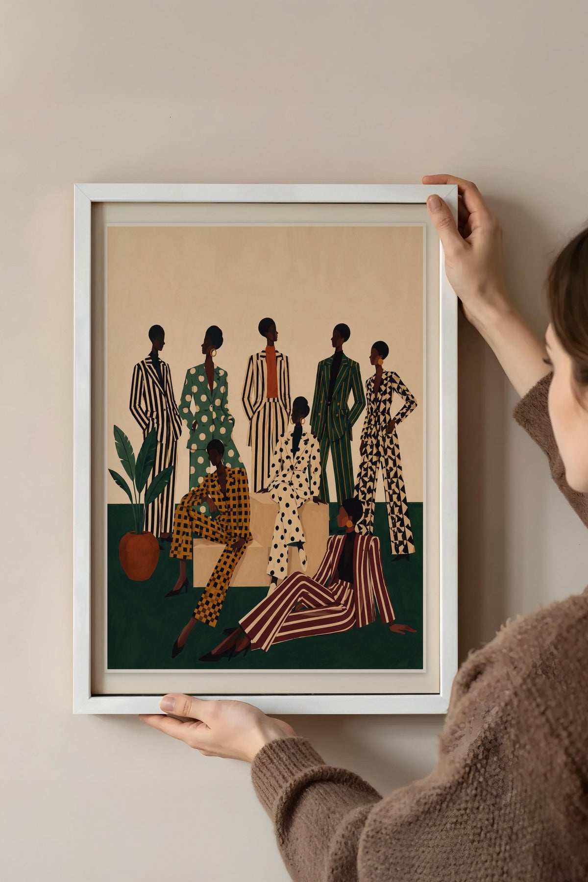 Şık Kadınlar Koleksiyonu Poster – Beyaz Çerçeveli Tablo