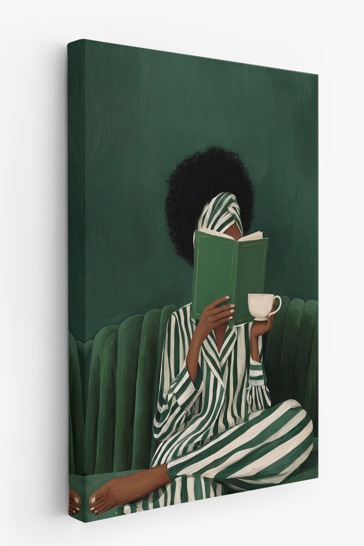 Kitap Okuyan Kişi Kanvas Tablo