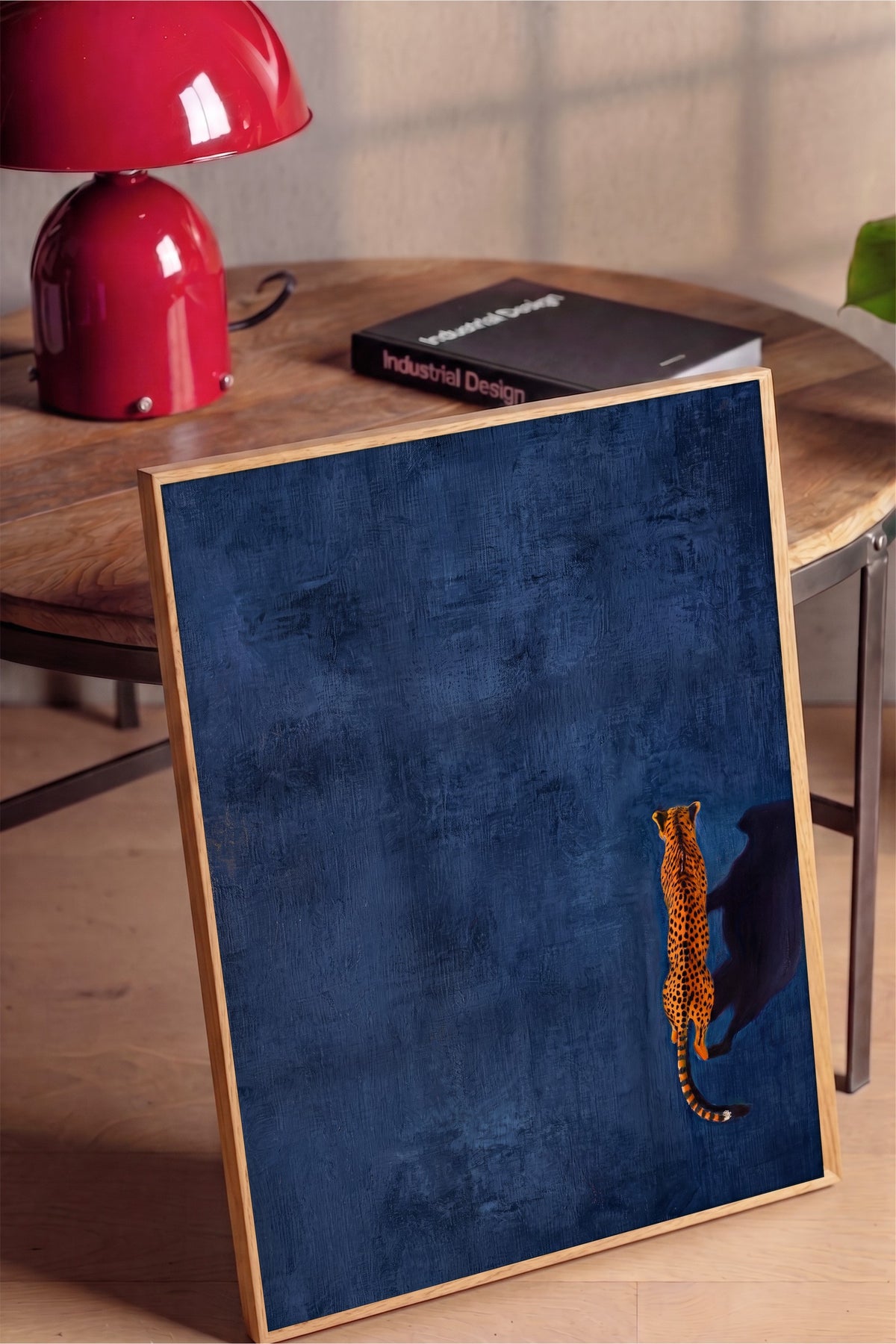 Gölgesindeki Çita Poster – Ahşap Çerçeveli Tablo