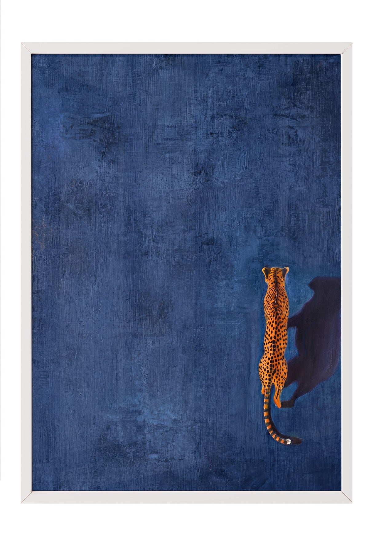 Gölgesindeki Çita Poster – Beyaz Çerçeveli Tablo