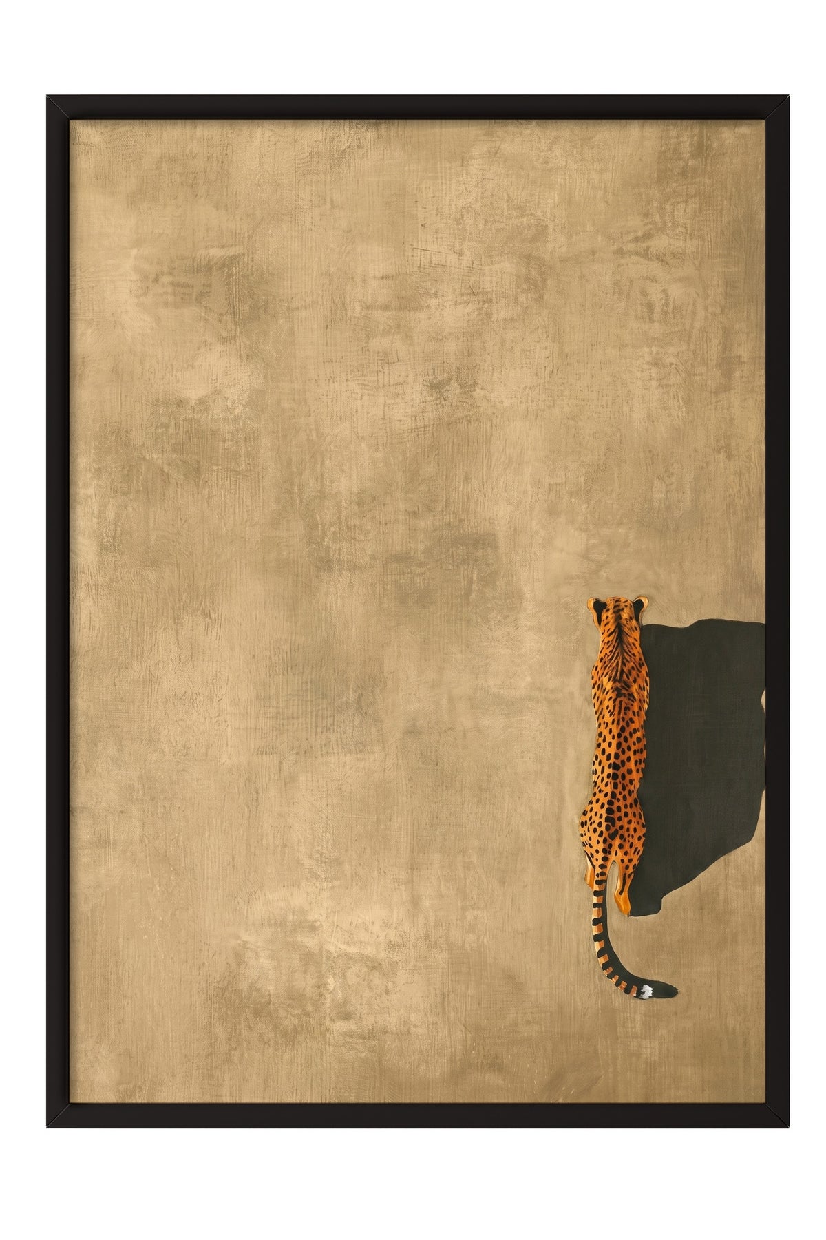 Yürüyen Çita Poster – Siyah Çerçeveli Tablo