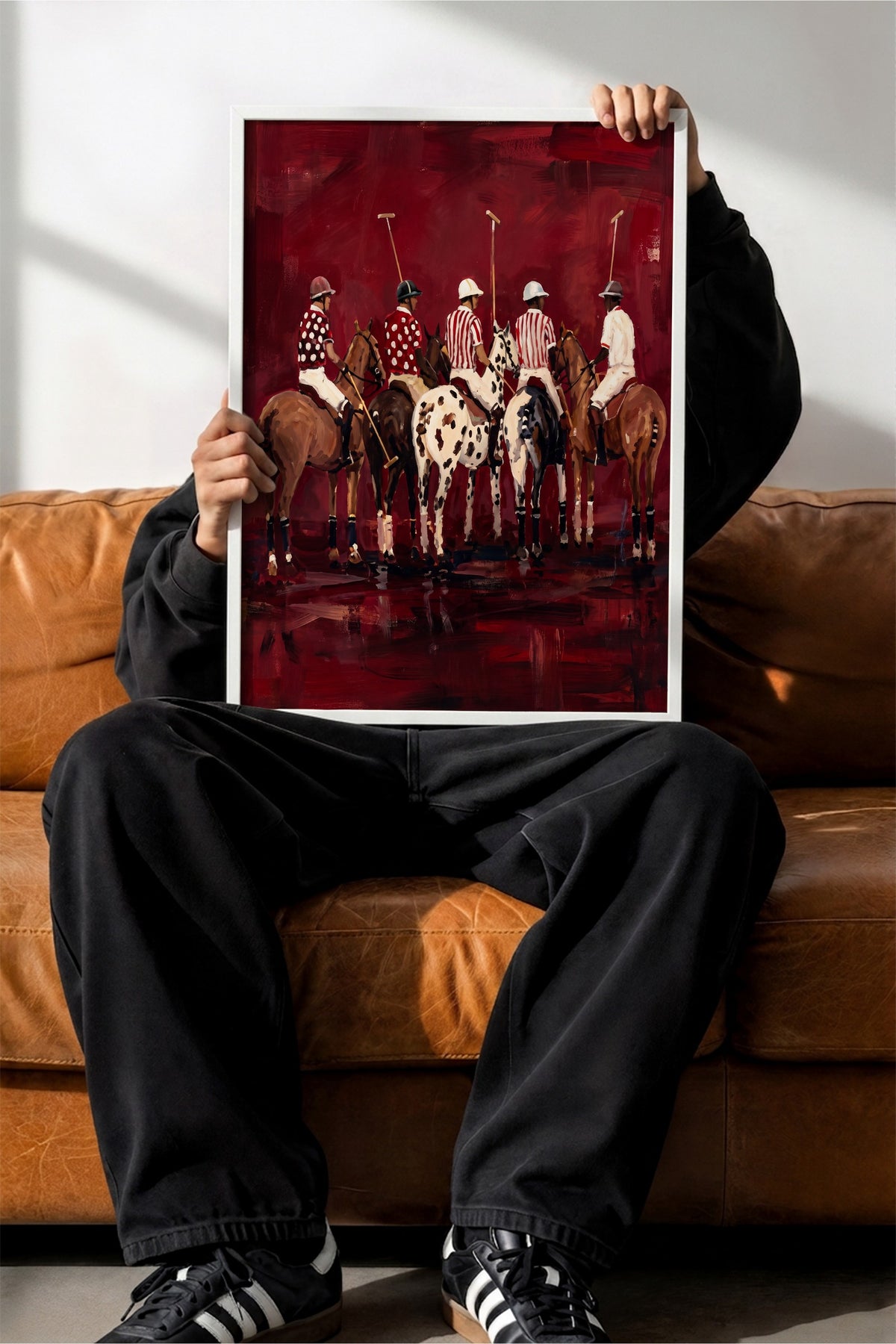 Polo Oyuncuları Serisi Poster – Beyaz Çerçeveli Tablo