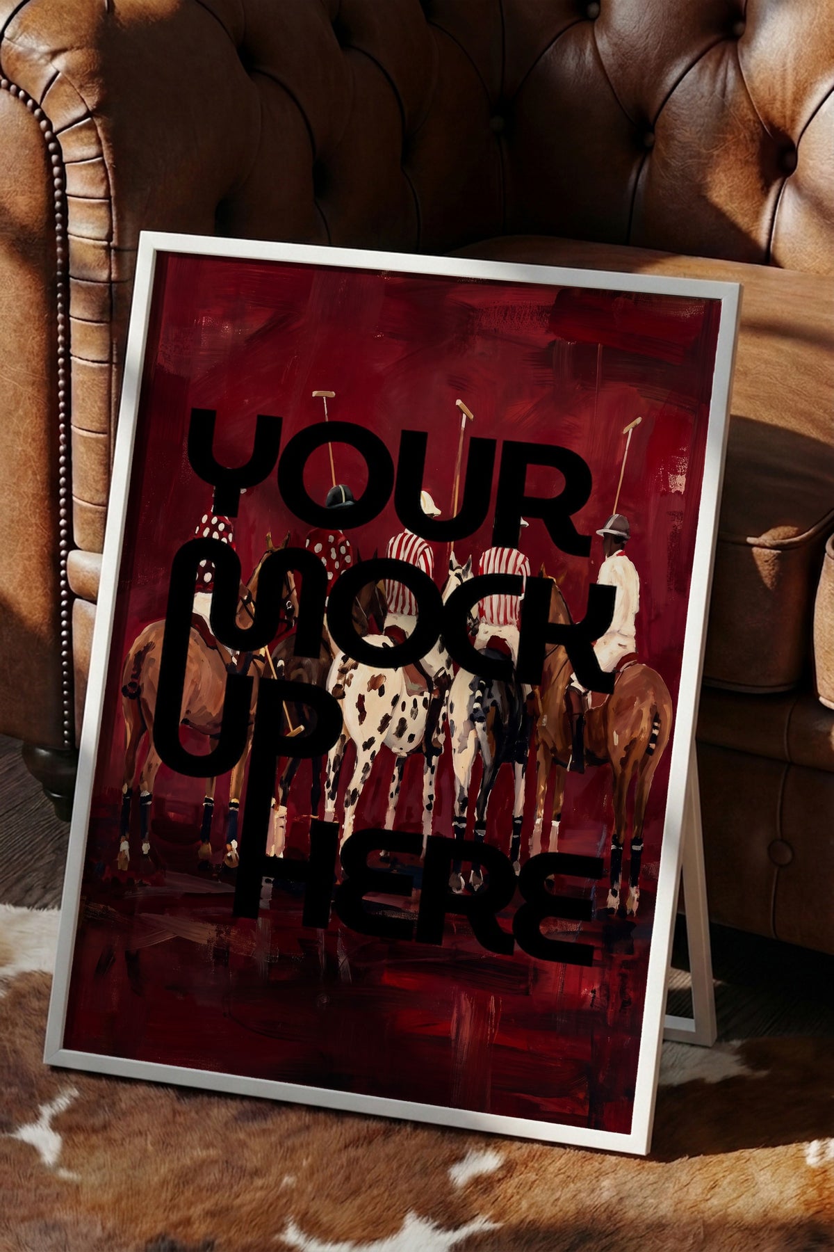 Polo Oyuncuları Serisi Poster – Beyaz Çerçeveli Tablo