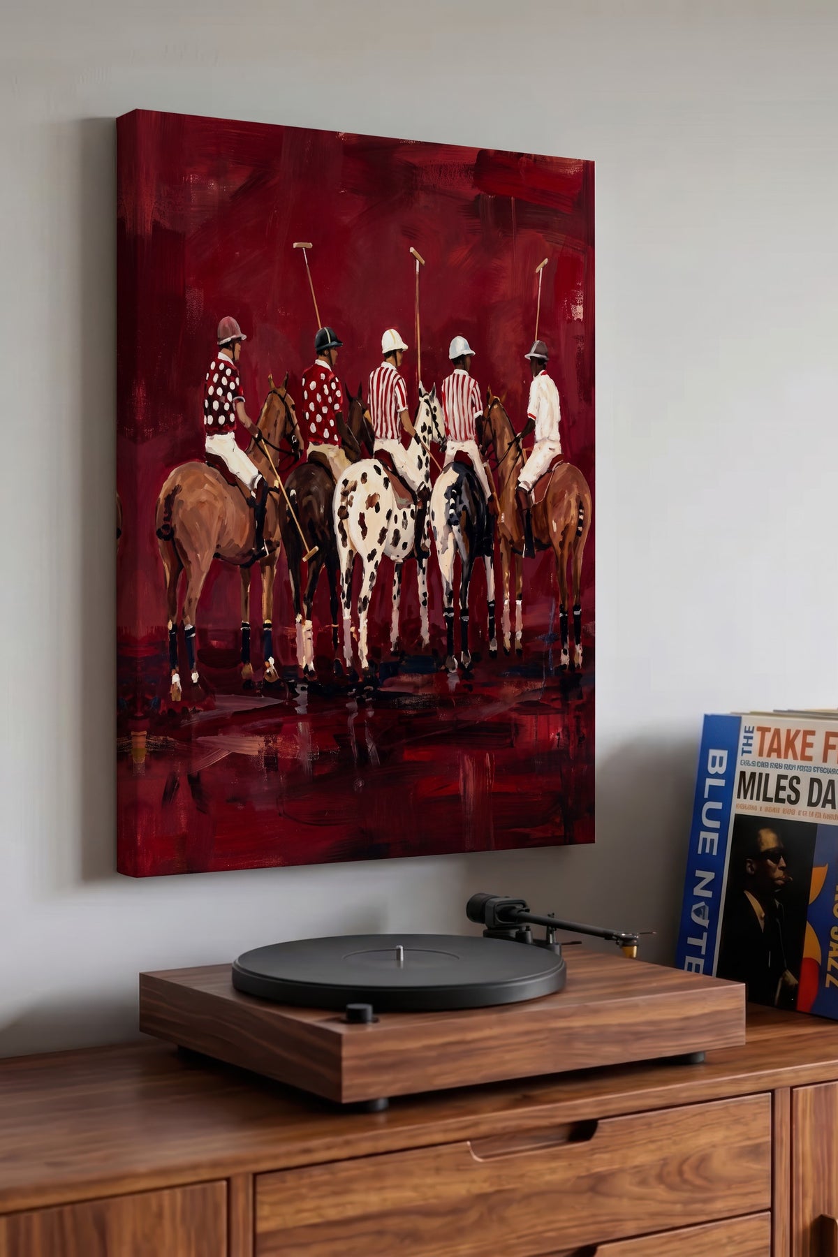 Polo Oyuncuları Kanvas Tablo