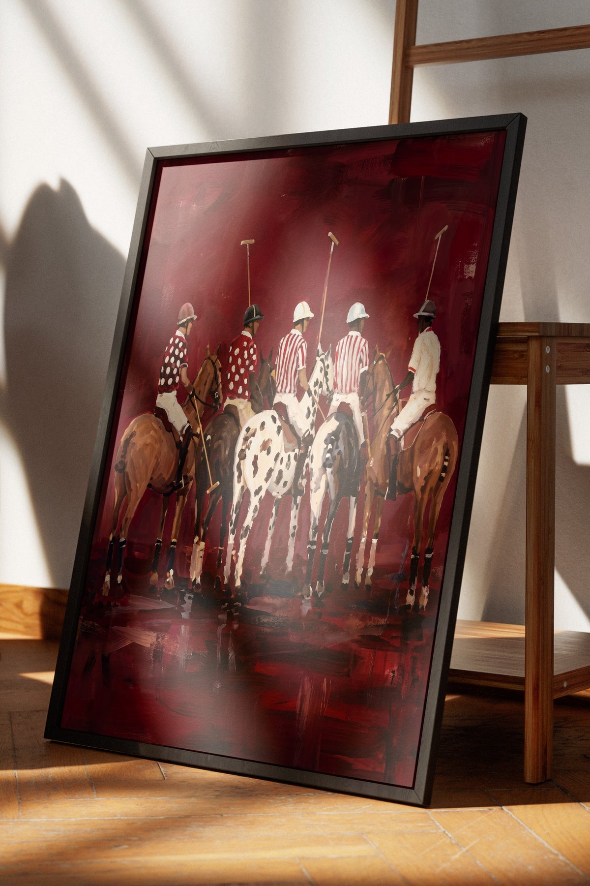 Polo Oyuncuları Serisi Poster – Siyah Çerçeveli Tablo