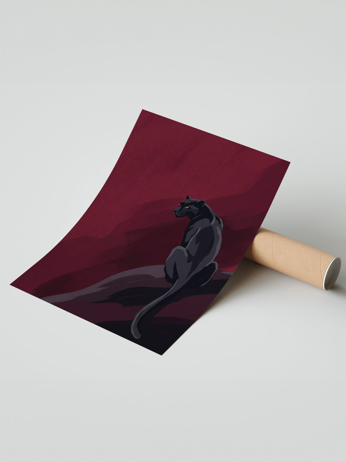 Kızıl Gecede Panter Çerçevesiz Poster