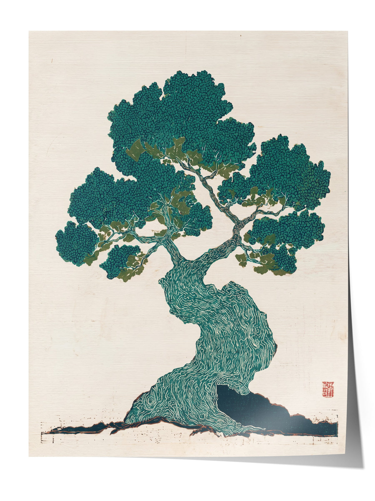 Bonsai Ağacı Baskısı Çerçevesiz Poster