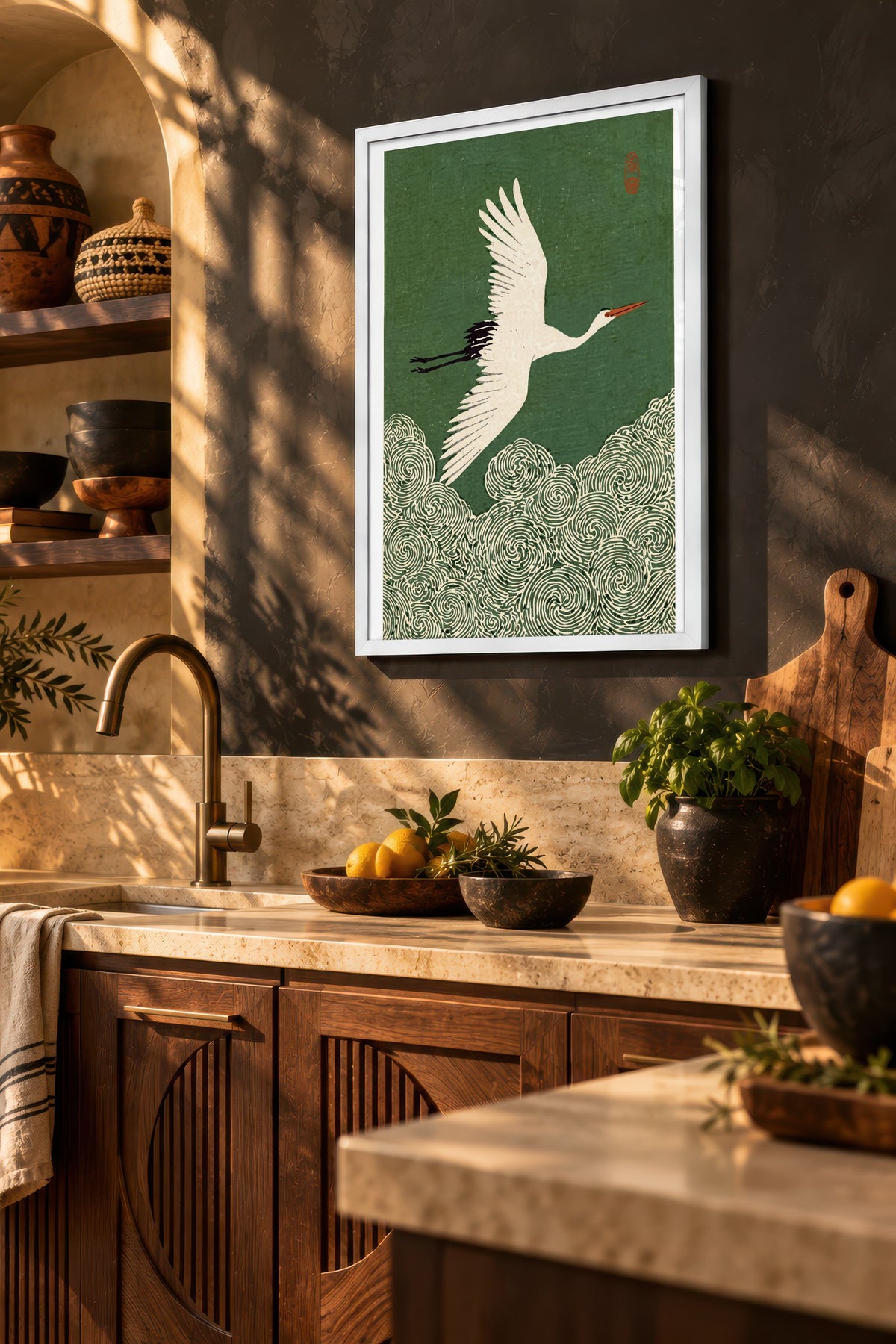 Turnanın Uçuşu Poster – Beyaz Çerçeveli Tablo