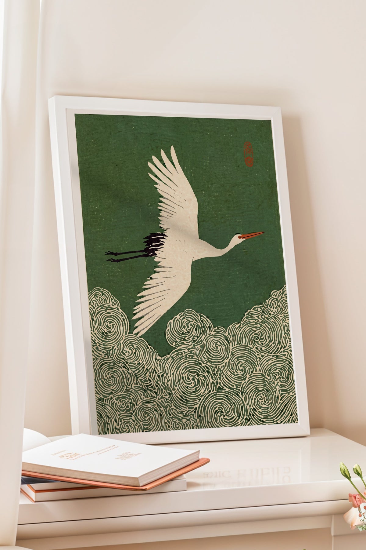 Turnanın Uçuşu Poster – Beyaz Çerçeveli Tablo