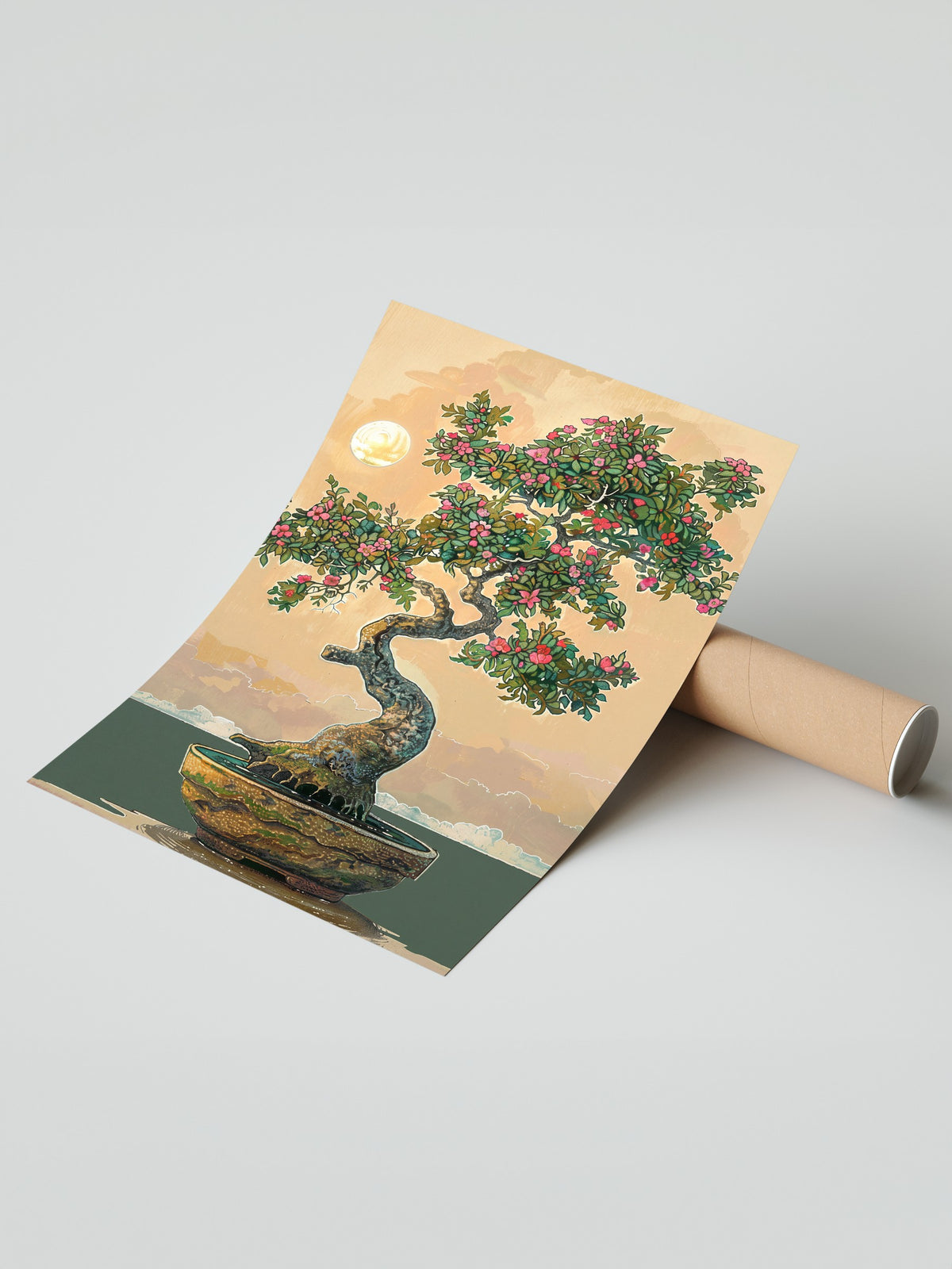Ay Işığında Bonsai Çerçevesiz Poster