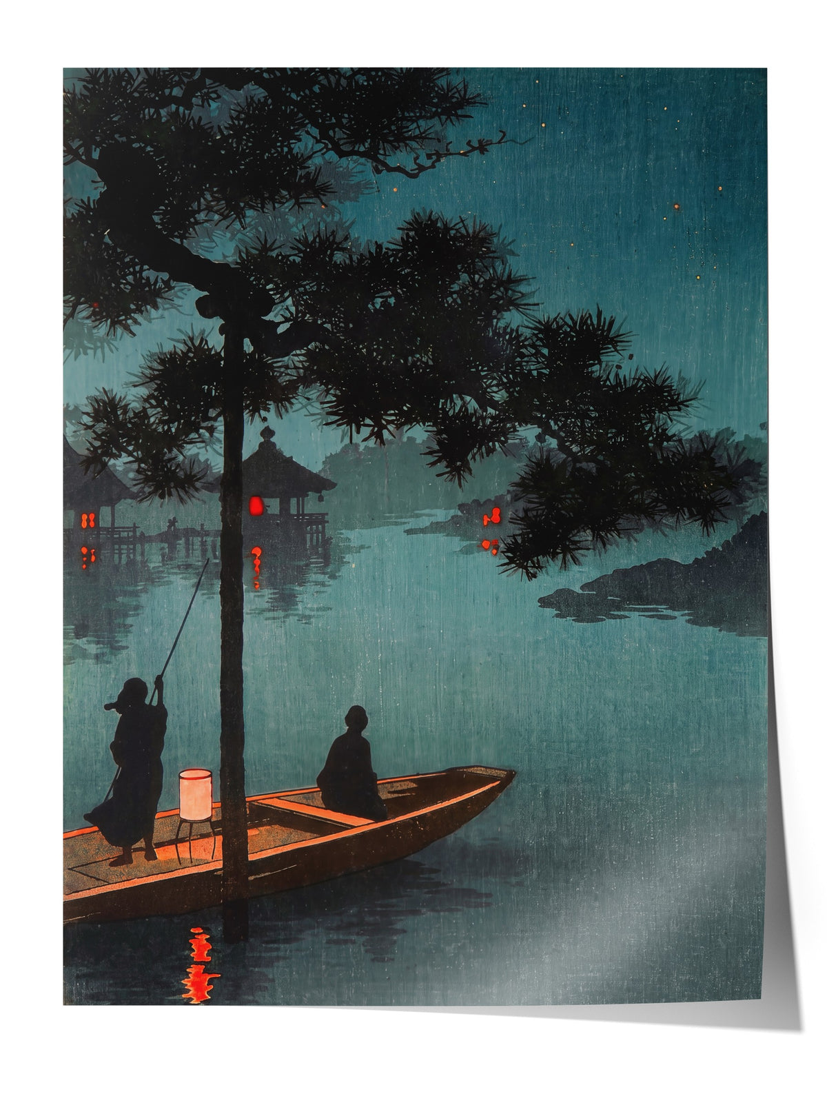 Ay Işığında Nehir Manzarası Çerçevesiz Poster