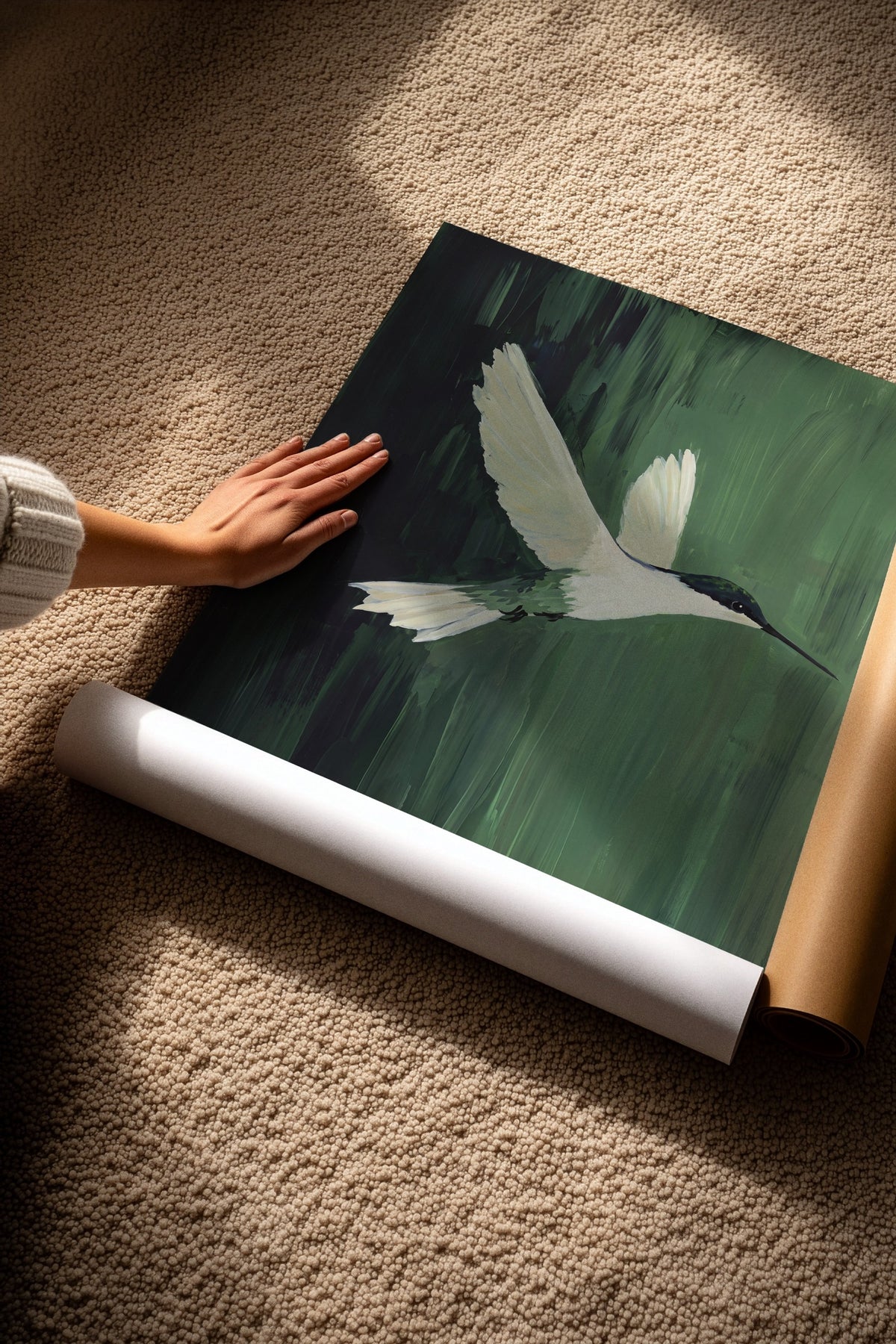 Uçan Kolibri Çerçevesiz Poster