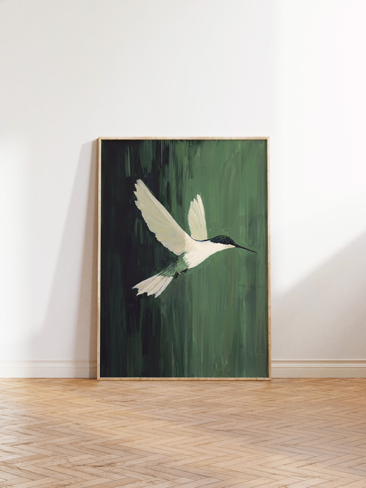 Uçan Kolibri Poster – Ahşap Çerçeveli Tablo