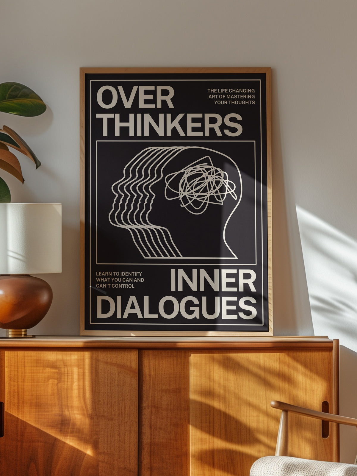 Aşırı Düşünenler İç Diyaloglar Poster – Ahşap Çerçeveli Tablo