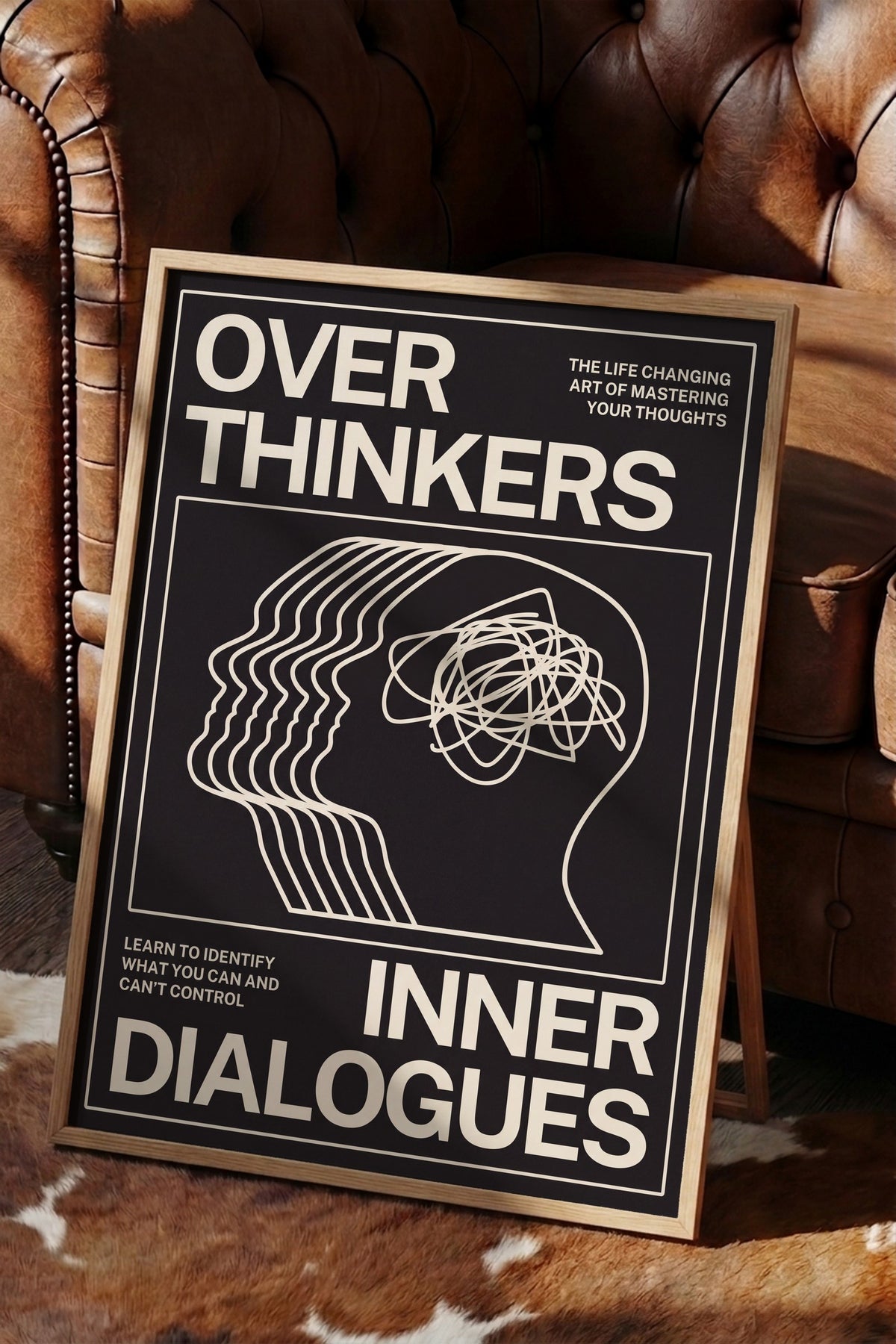 Aşırı Düşünenler İç Diyaloglar Poster – Ahşap Çerçeveli Tablo