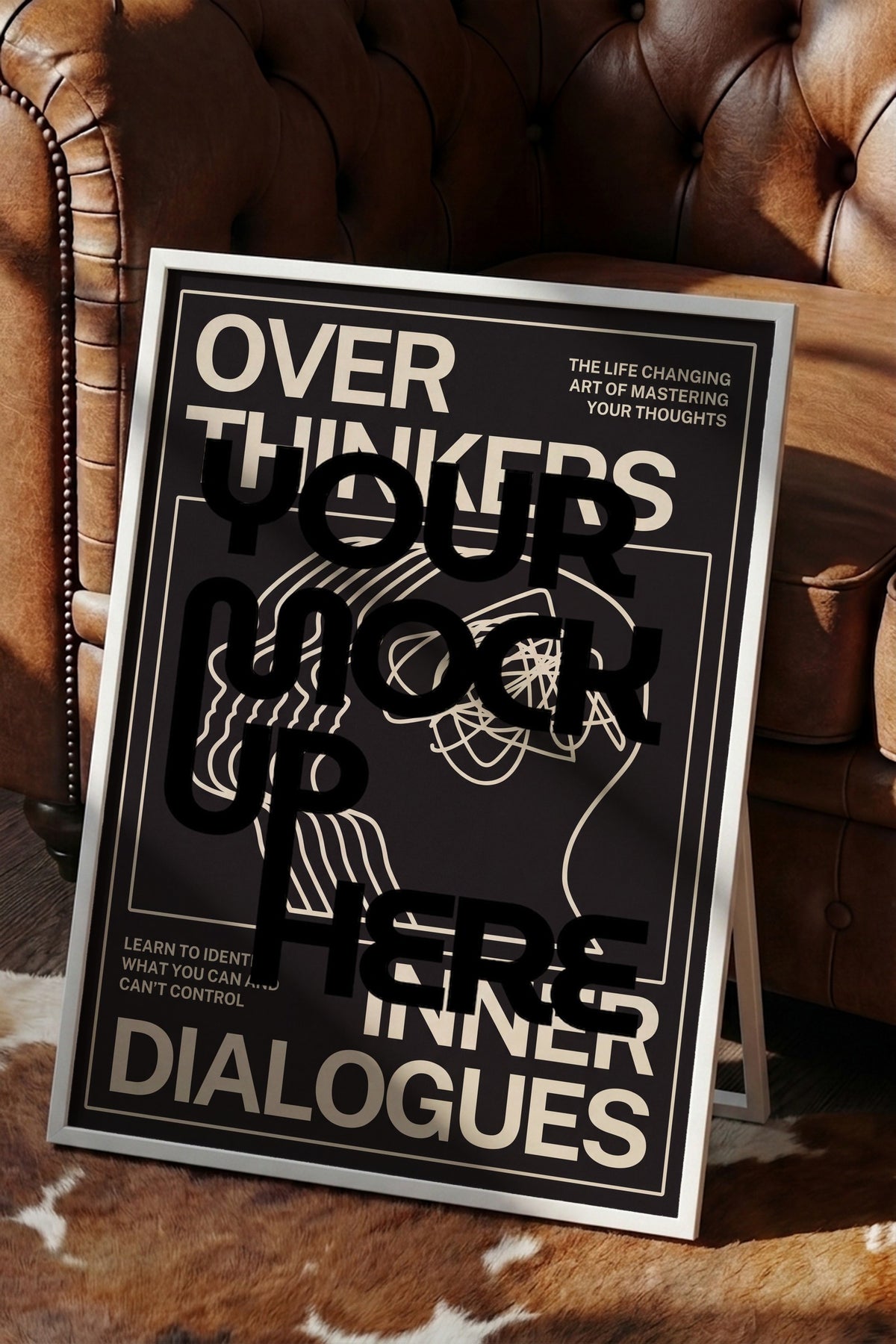 Aşırı Düşünenler İç Diyaloglar Poster – Beyaz Çerçeveli Tablo