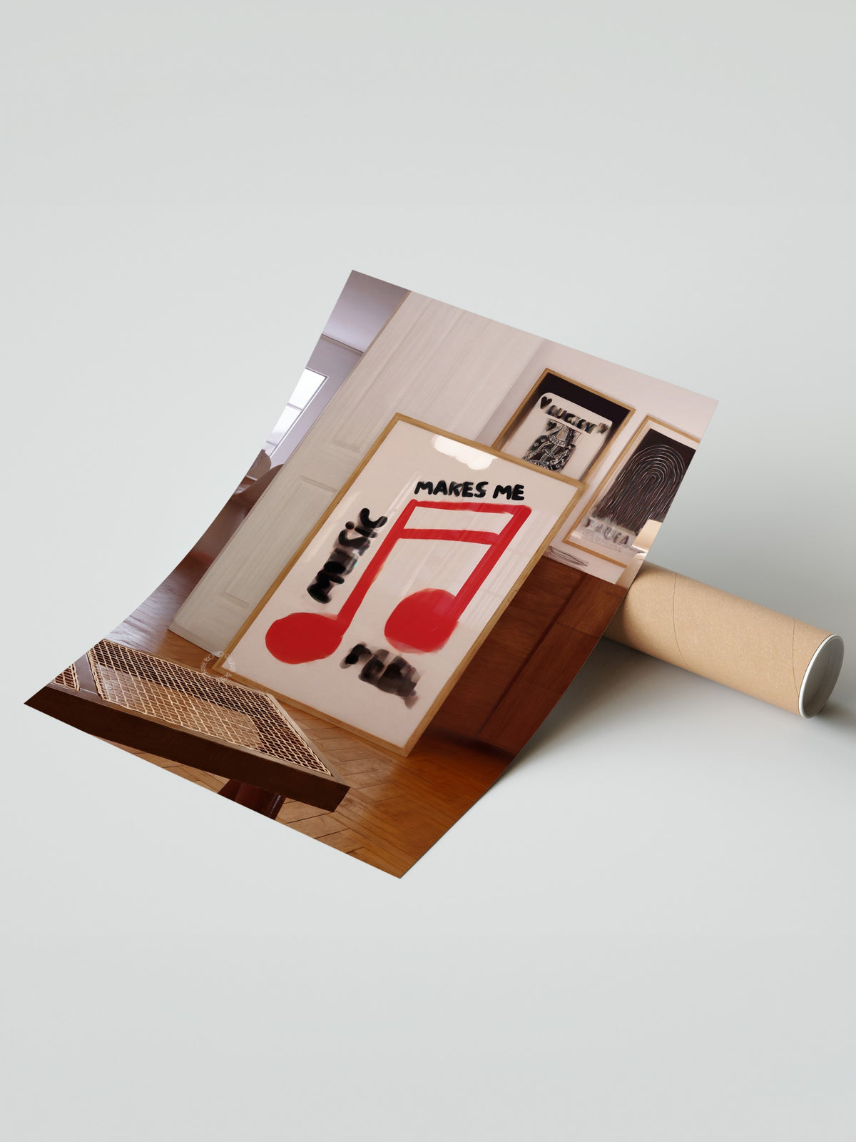 Müzik Ruhu Nota Kompozisyonu Çerçevesiz Poster