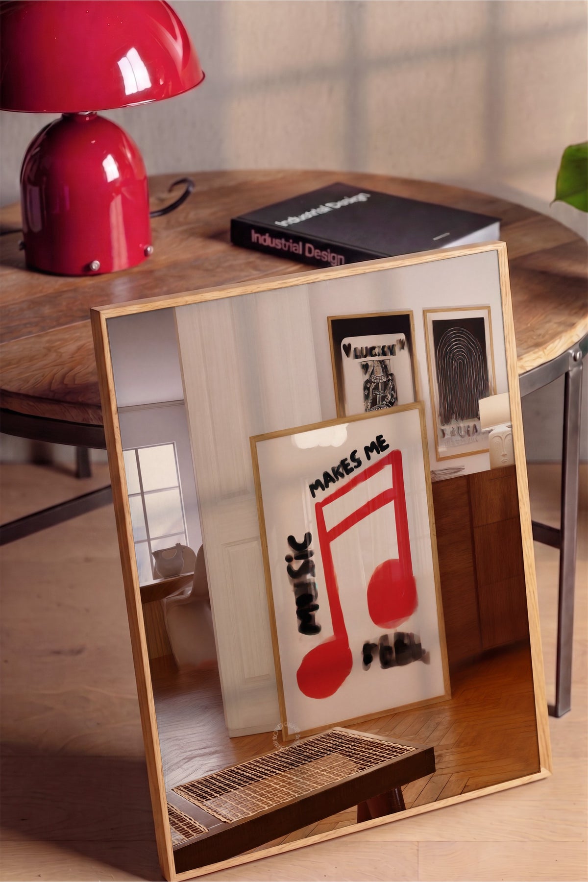 Müzik Ruhu Nota Kompozisyonu Poster – Ahşap Çerçeveli Tablo