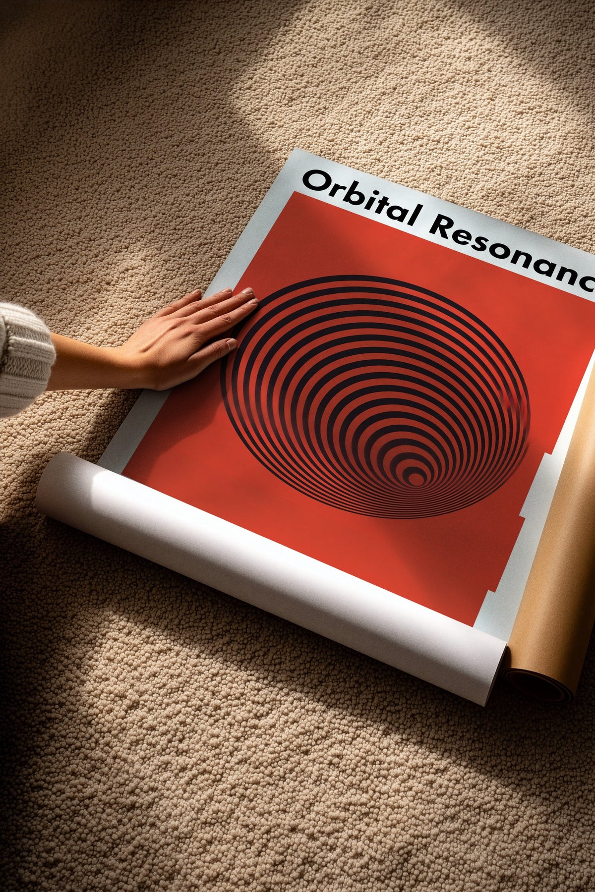 Yörünge Rezonansı Spiral Deseni Çerçevesiz Poster