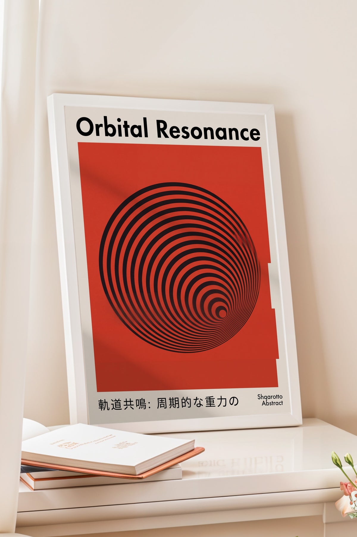 Yörünge Rezonansı Spiral Deseni Poster – Beyaz Çerçeveli Tablo