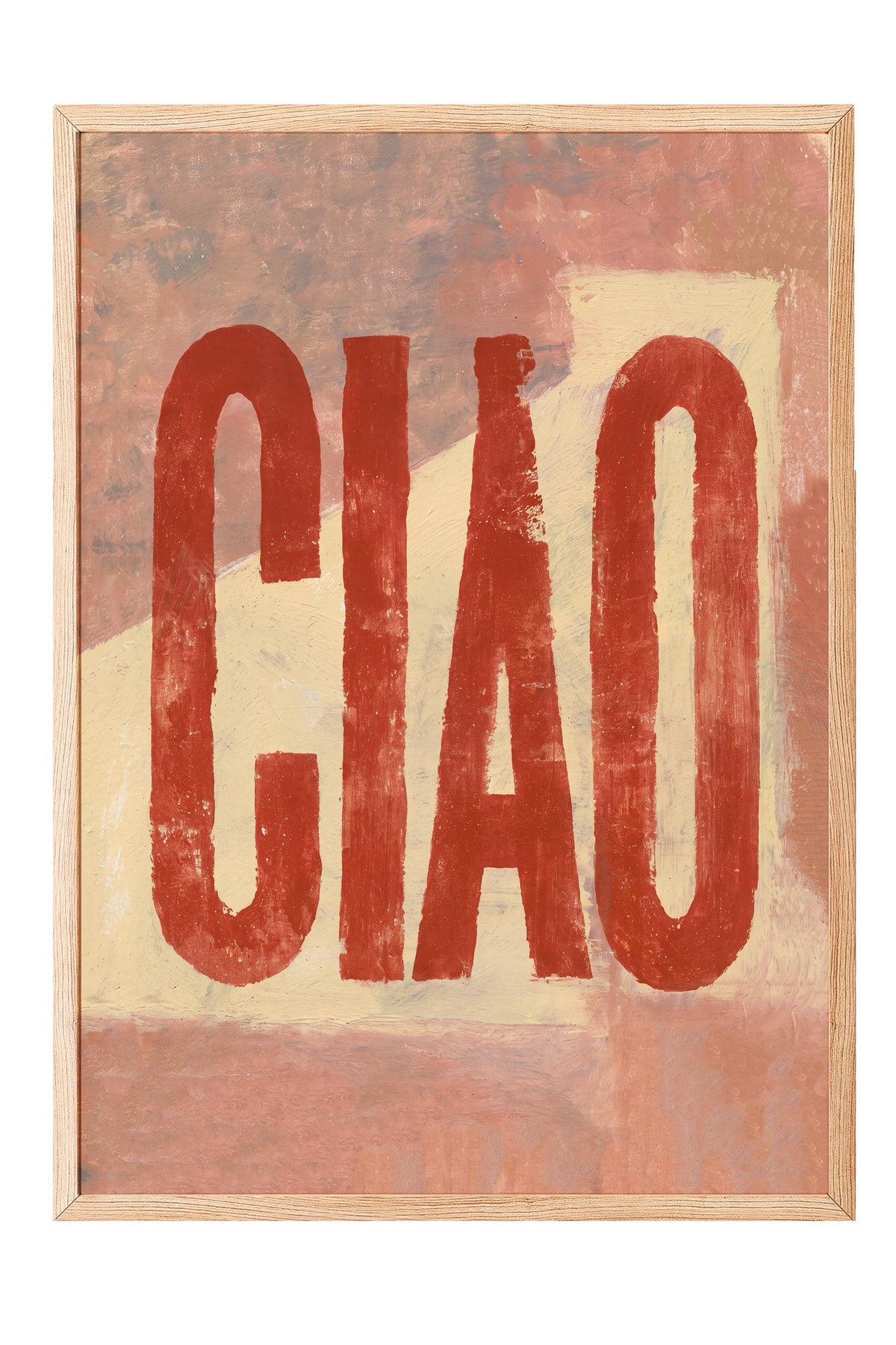 Ciao Tipografi Sanatı Poster – Ahşap Çerçeveli Tablo
