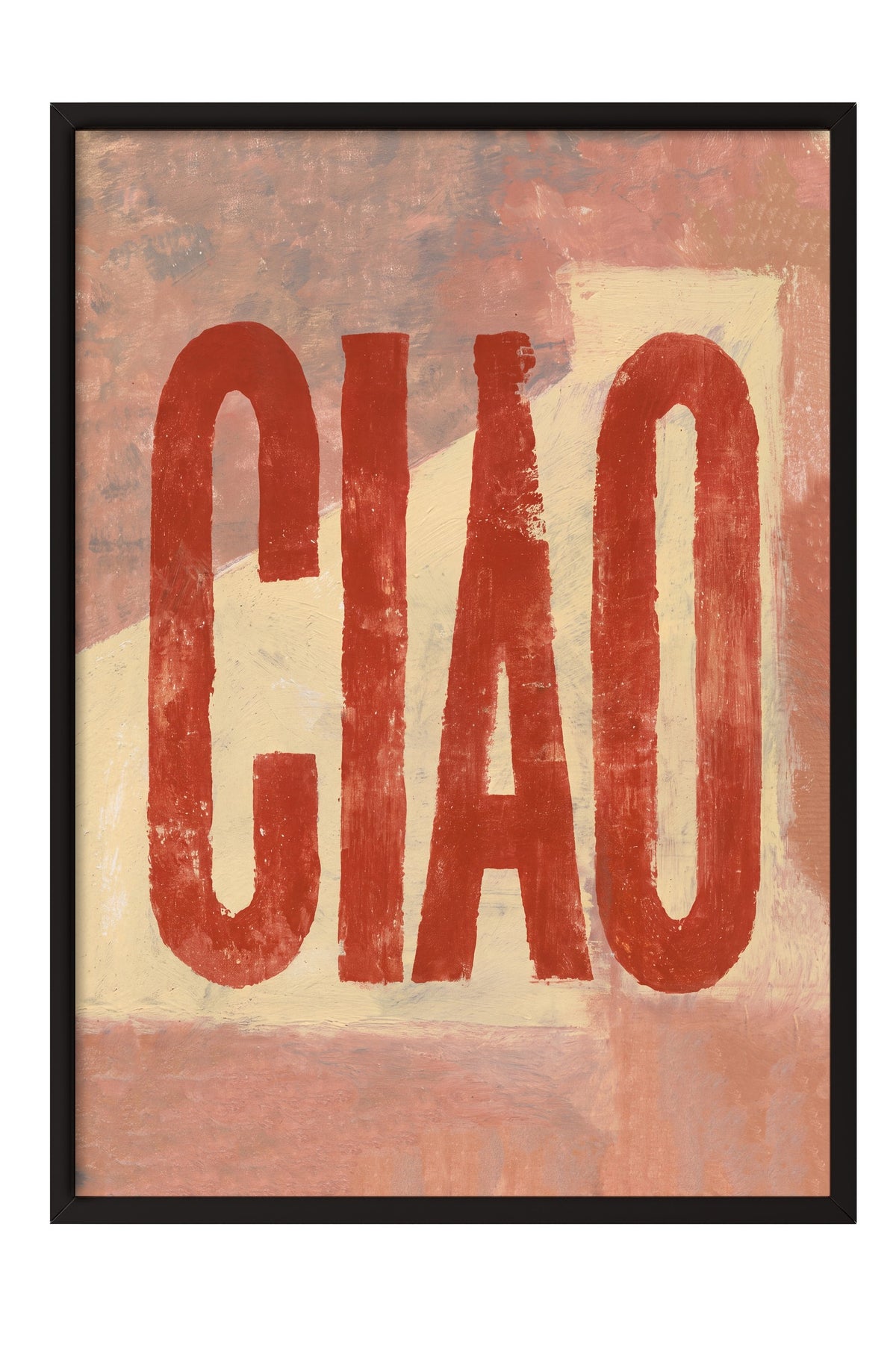 Ciao Tipografi Sanatı Poster – Siyah Çerçeveli Tablo