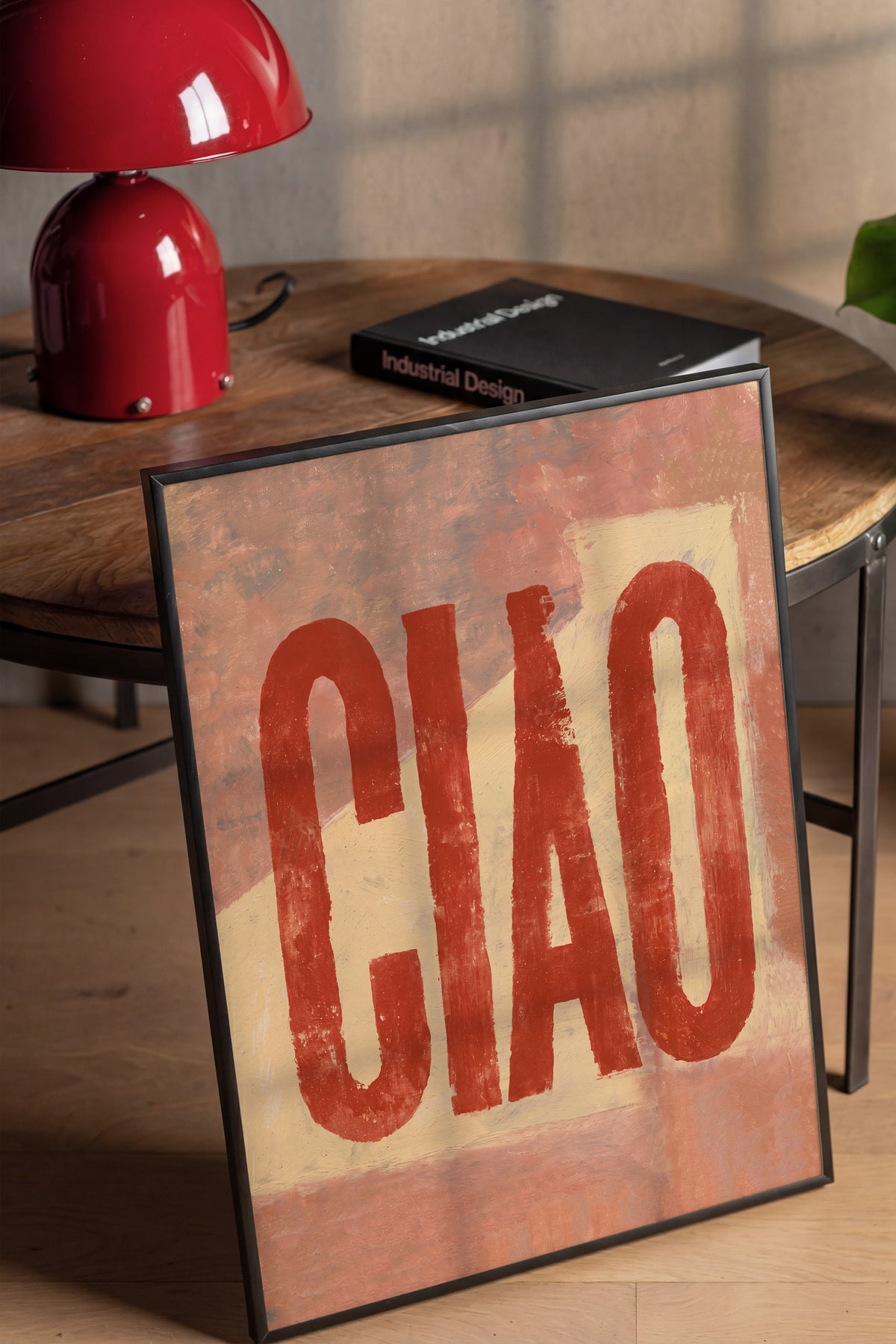 Ciao Tipografi Sanatı Poster – Siyah Çerçeveli Tablo