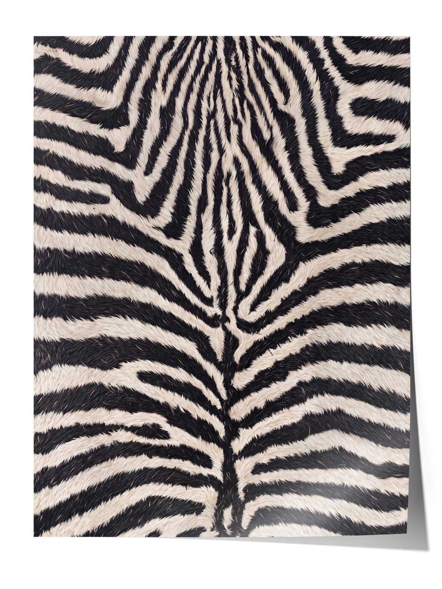 Zebra Deseni Doku Çerçevesiz Poster