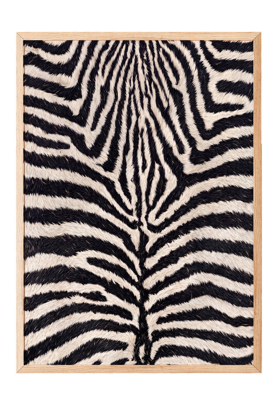 Zebra Deseni Poster – Ahşap Çerçeveli Tablo