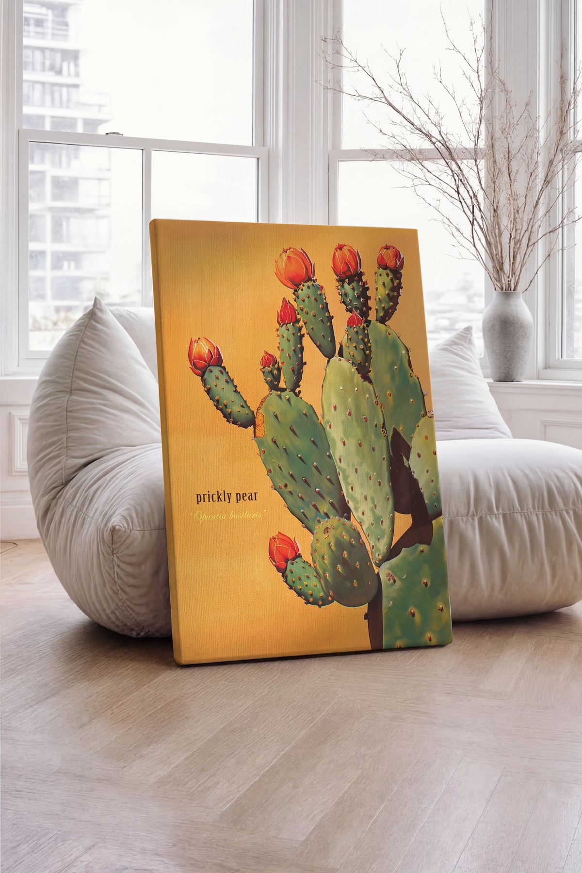 prickly pear “Opuntia basilaris” Kanvas Tablo