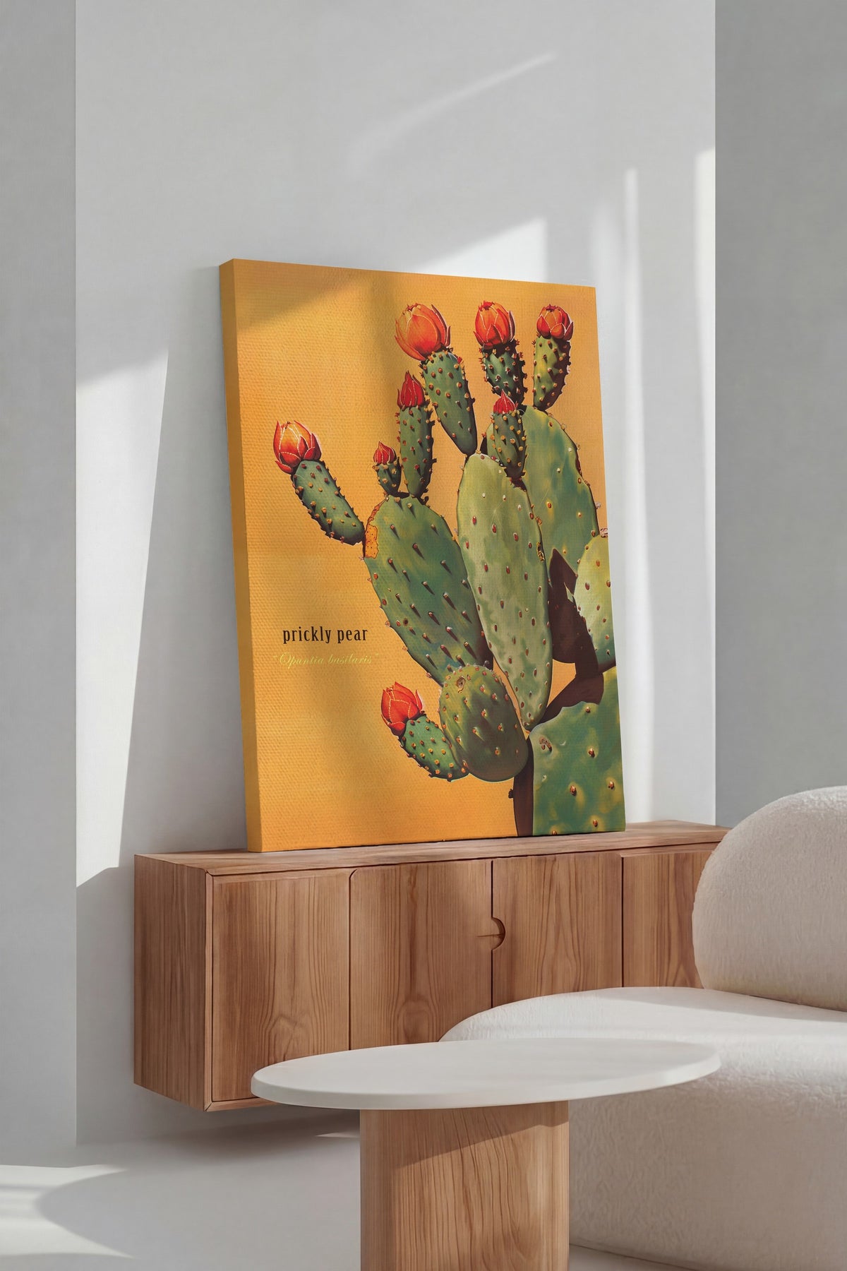 prickly pear “Opuntia basilaris” Kanvas Tablo