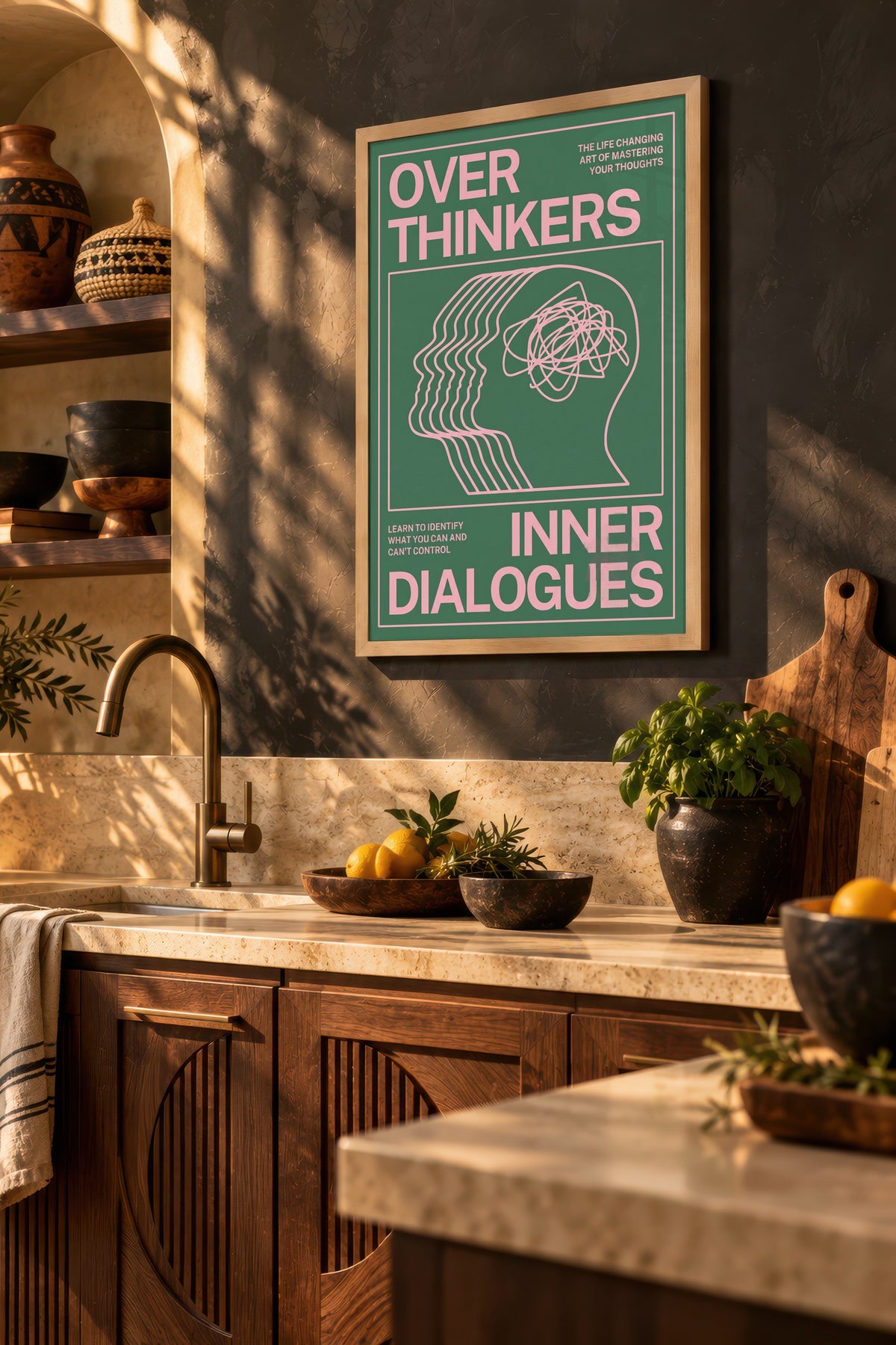 Fazla Düşünenler İç Diyaloglar Poster – Ahşap Çerçeveli Tablo