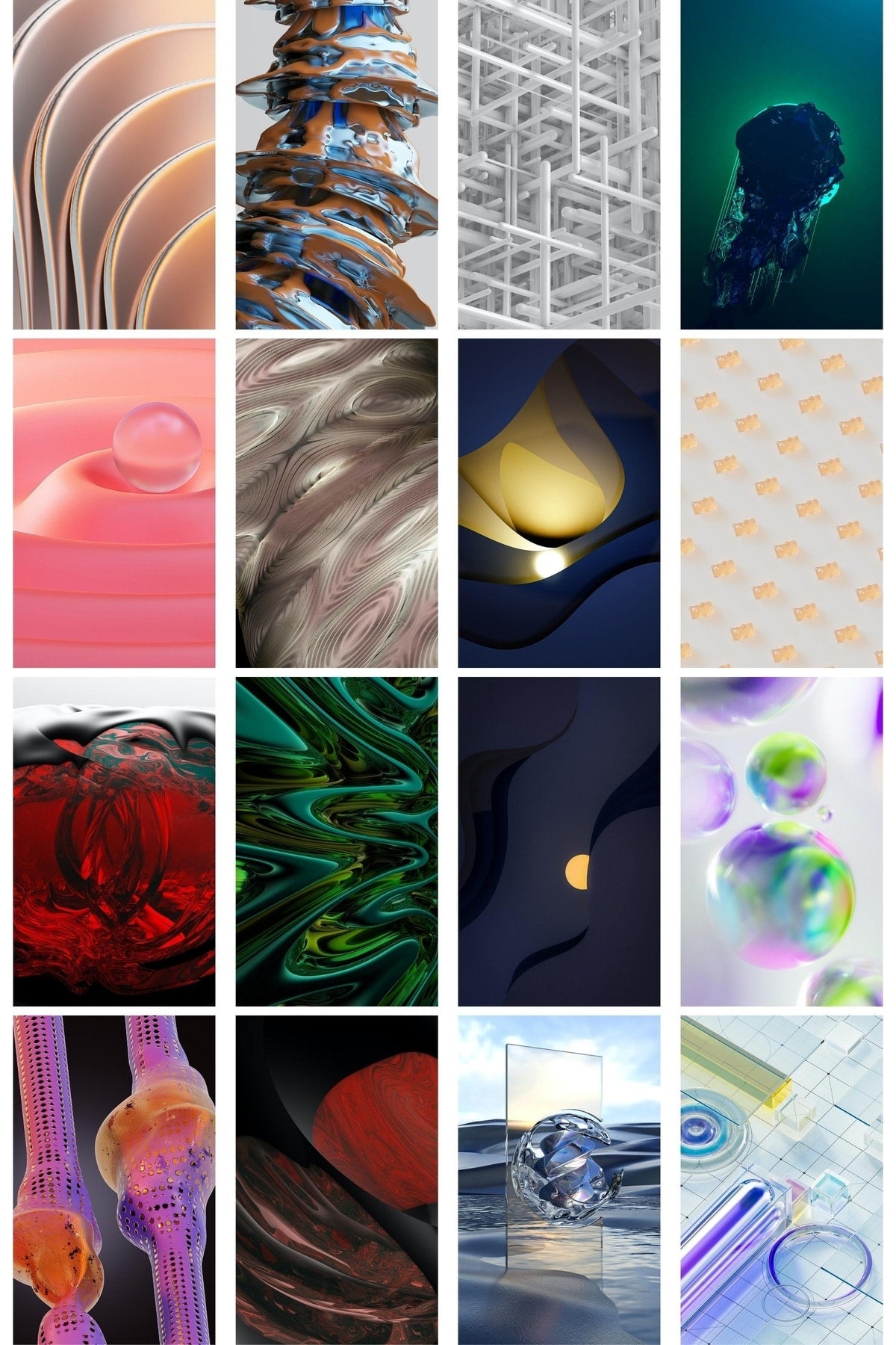 3d Illüstrasyon Poster Seti - Kolaj Seti - Stiker Bant Hediyeli - 40 Adet 10cm*15cm - Kutulu Set