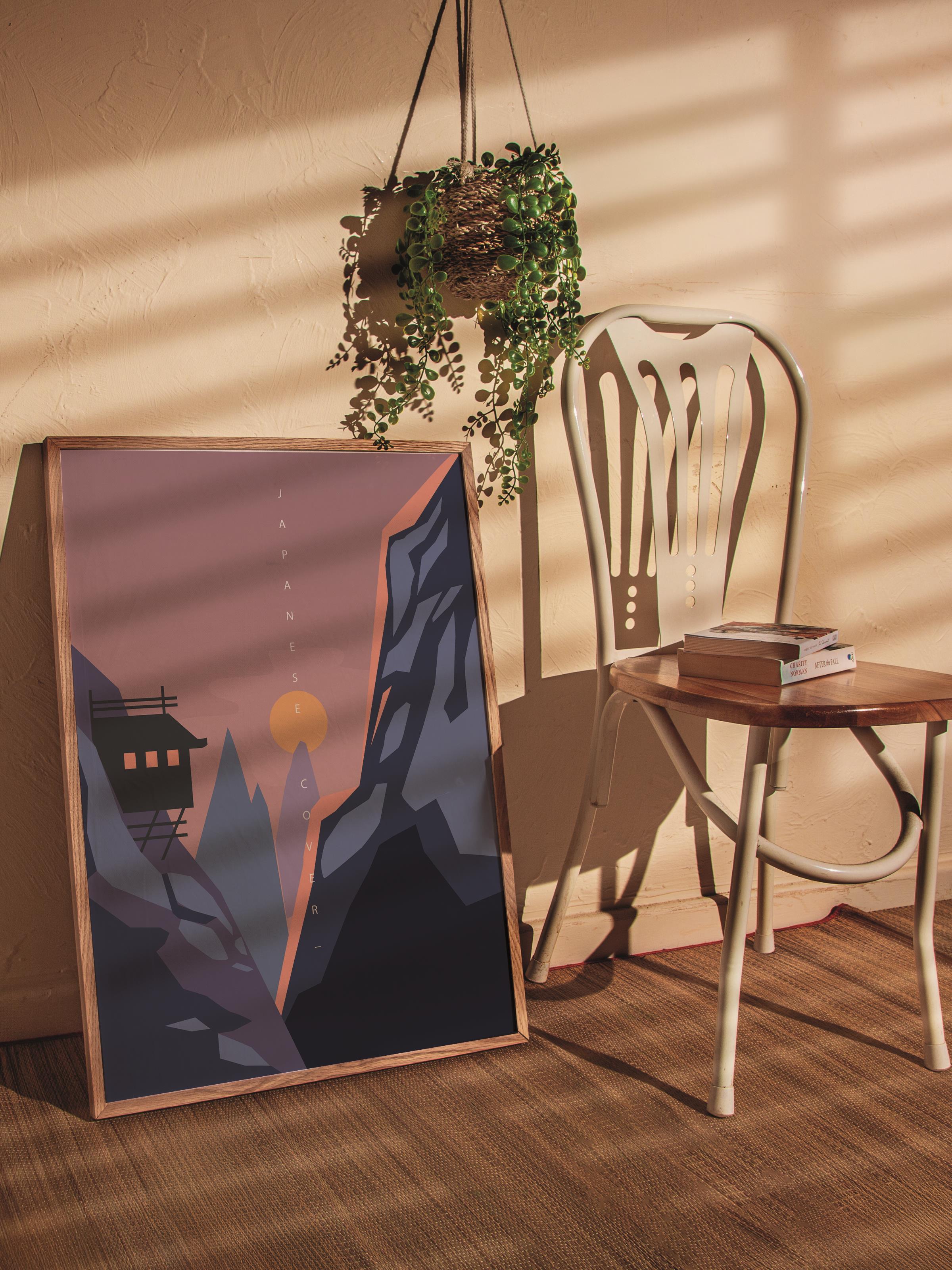 Minimalist Tablo Seti, 3 Adet Ahşap Çerçeve ve Poster - Mutfak, Salon, Yatak Odası Duvar Dekoru